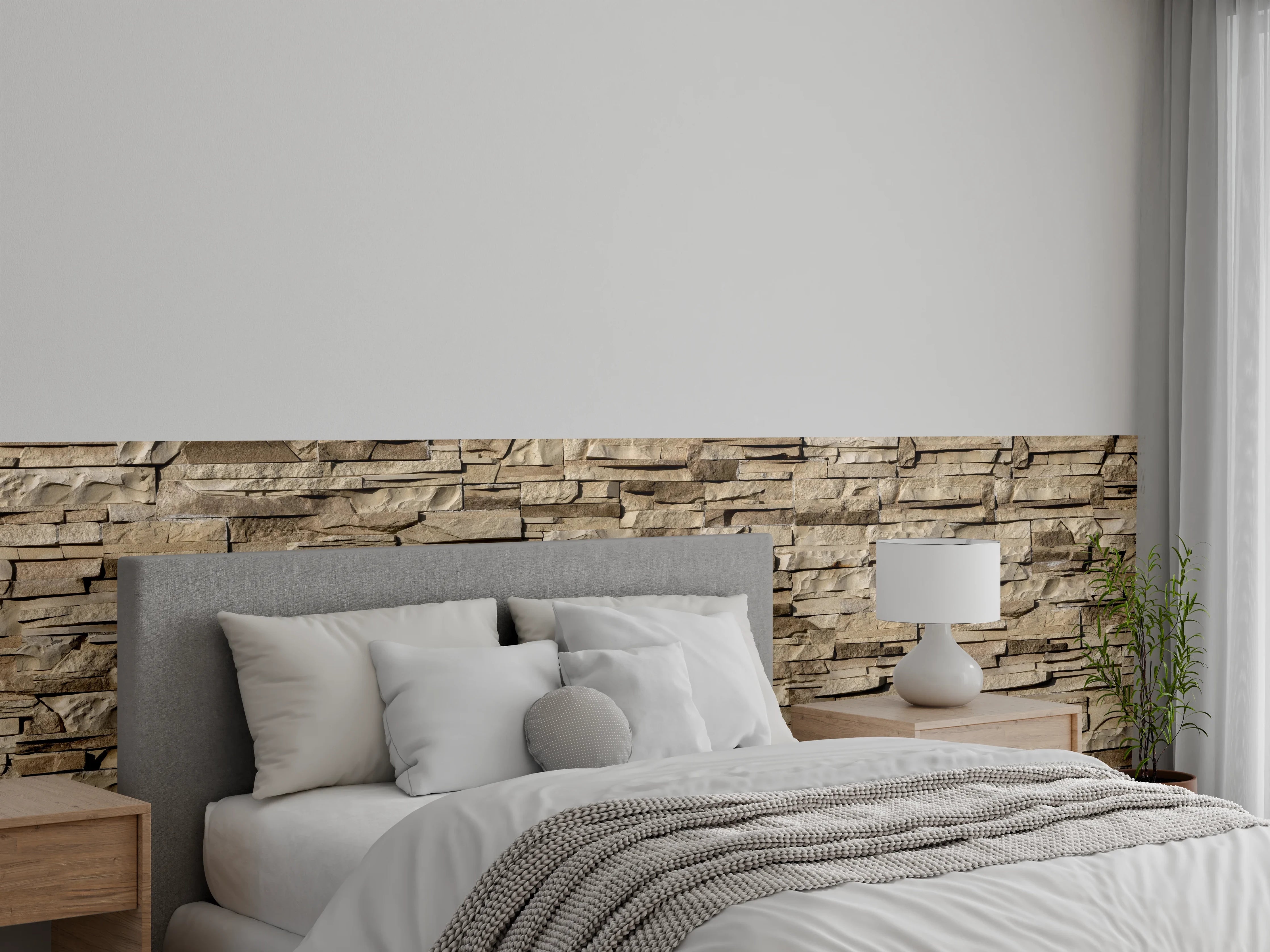 Wandverkleidung Schlafzimmer - Nahtlose Textur von Klinkerfliesen - Dunkel