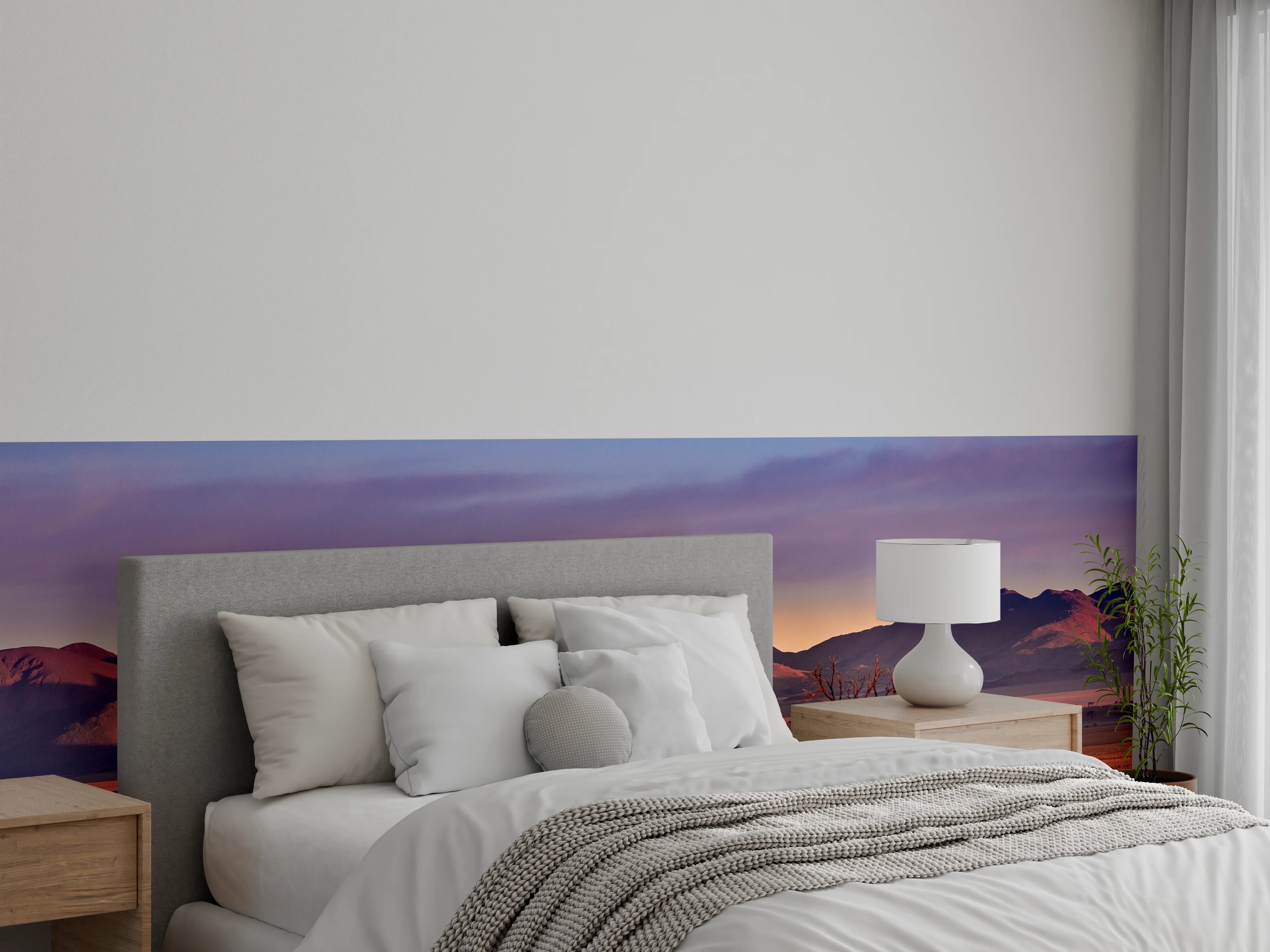 Wandverkleidung Schlafzimmer - Namib Wüste Panorama Fototapete