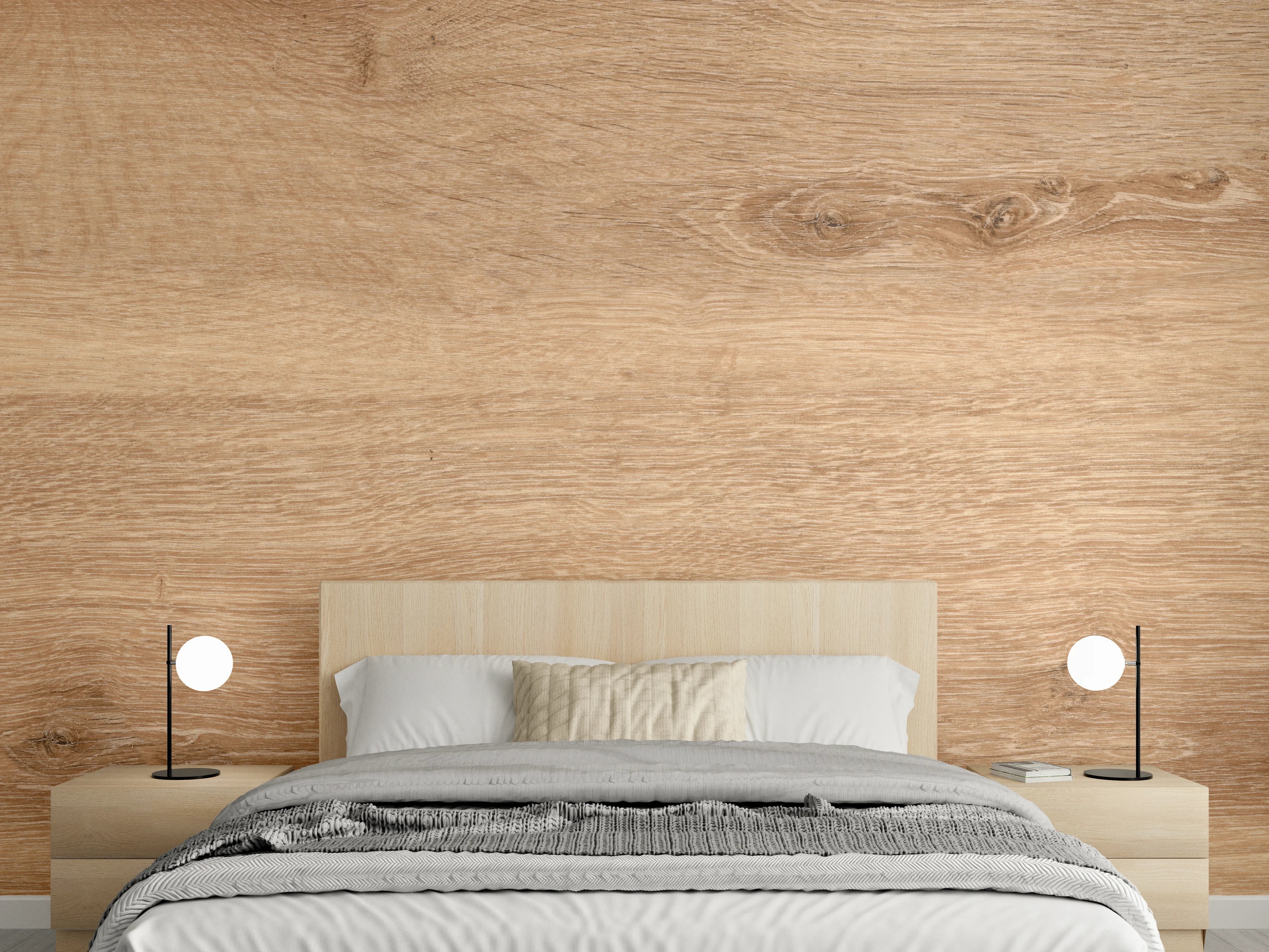 Wandverkleidung Schlafzimmer - Natürliche Bambusholz Planke
