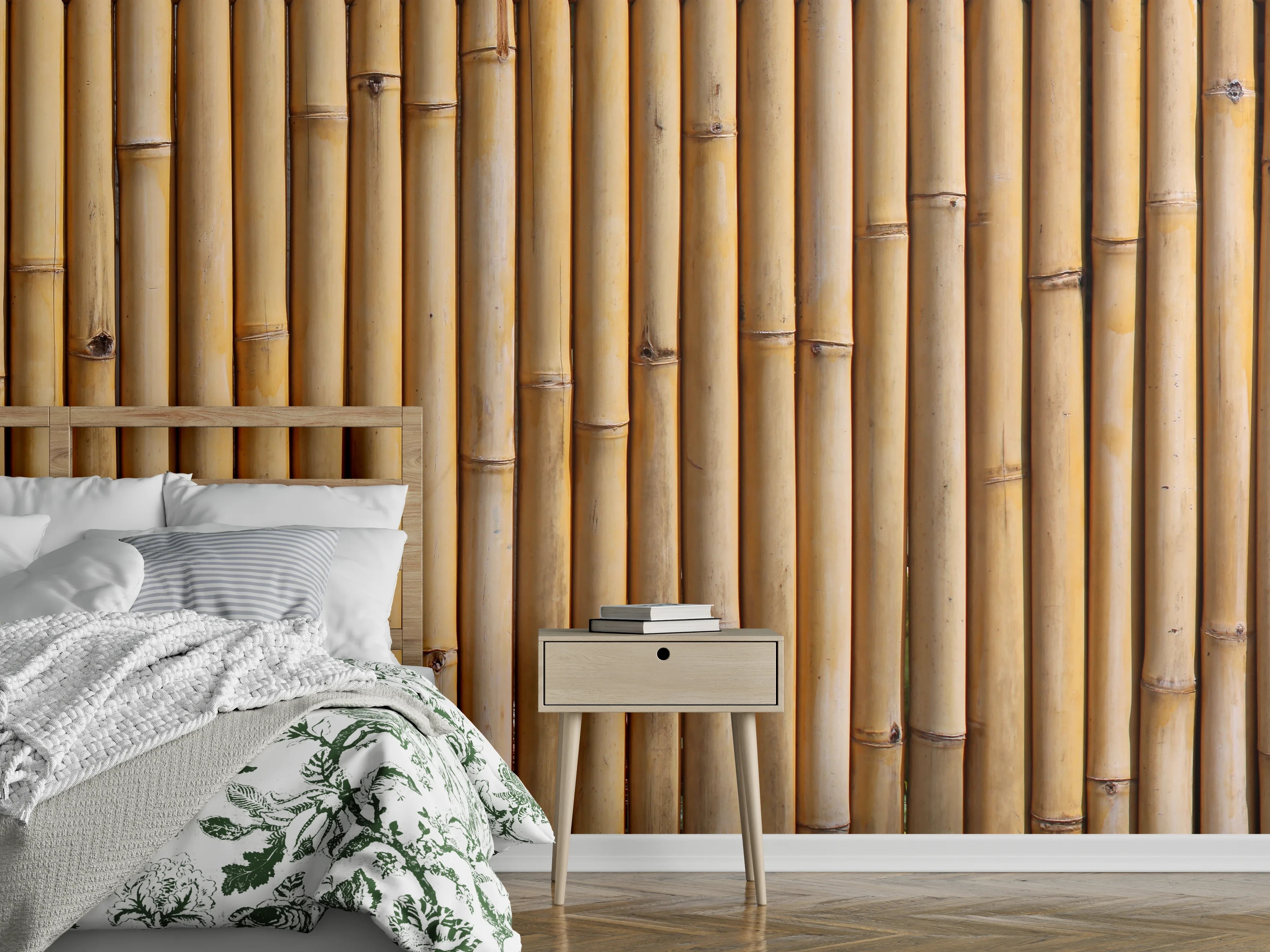 Wandverkleidung Schlafzimmer - Natürliche Bambusoptik für stilvolle Wände