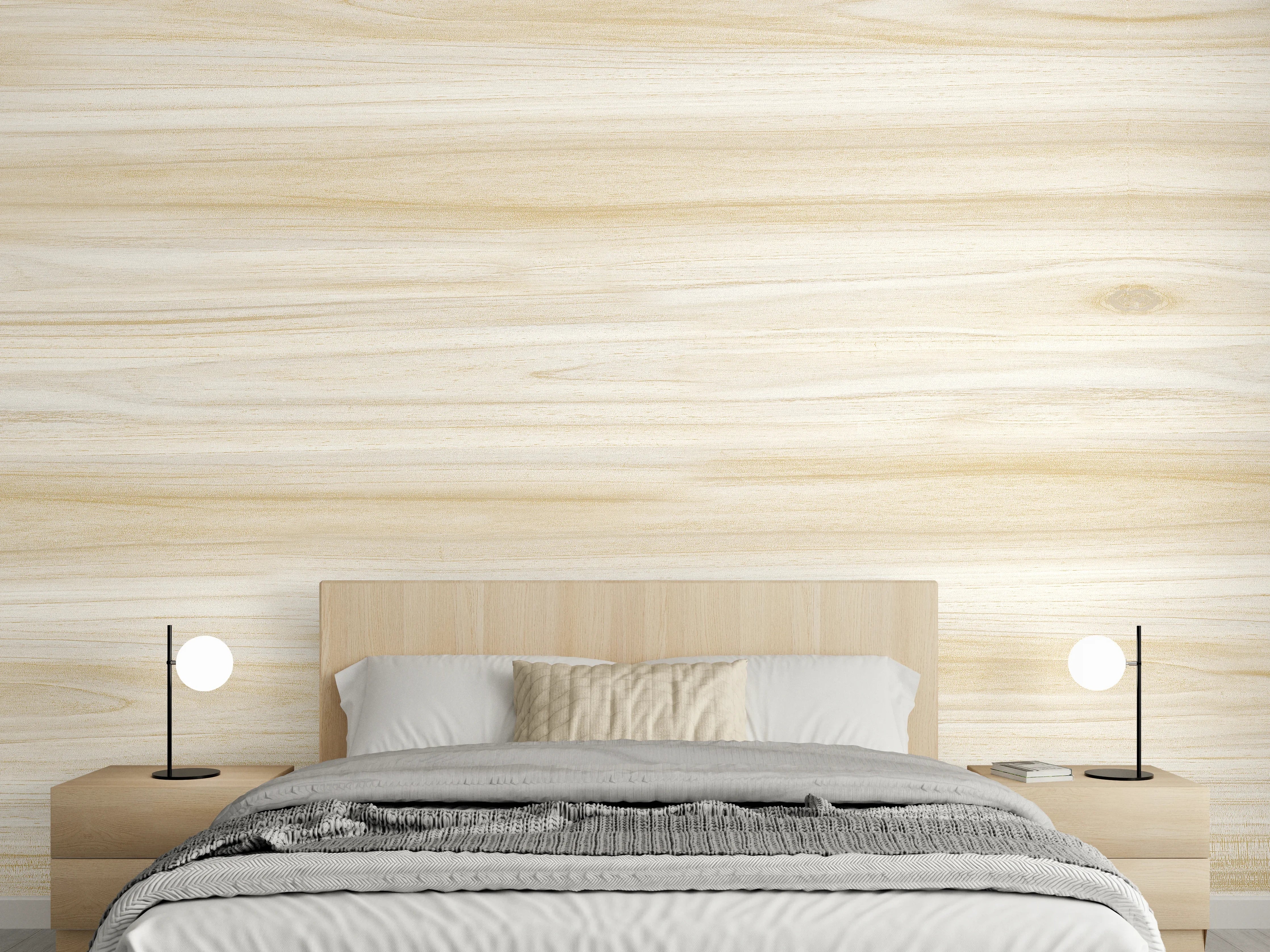 Wandverkleidung Schlafzimmer - Natürliche Holztextur