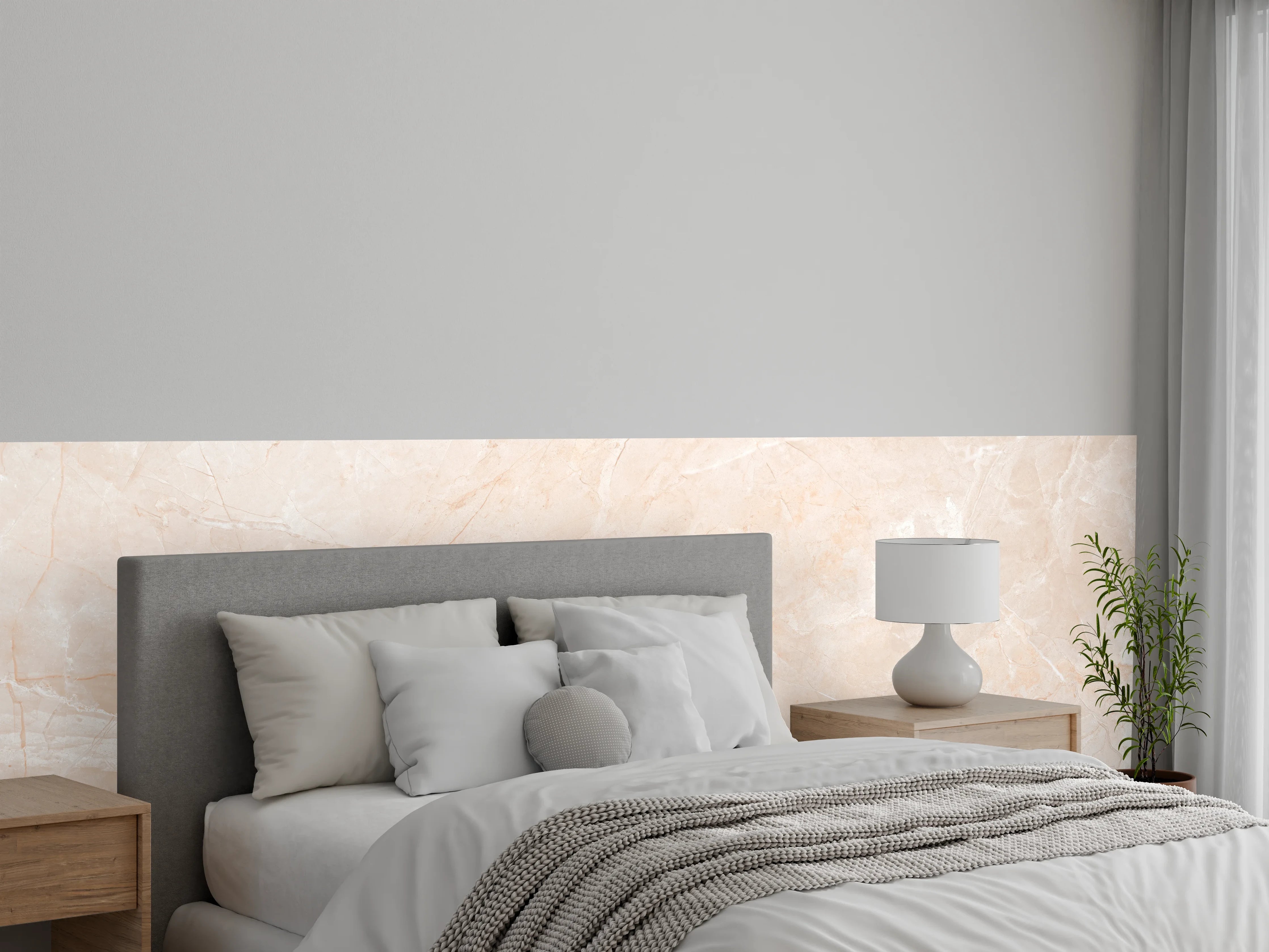 Wandverkleidung Schlafzimmer - Natürlicher Sandstein - Granit