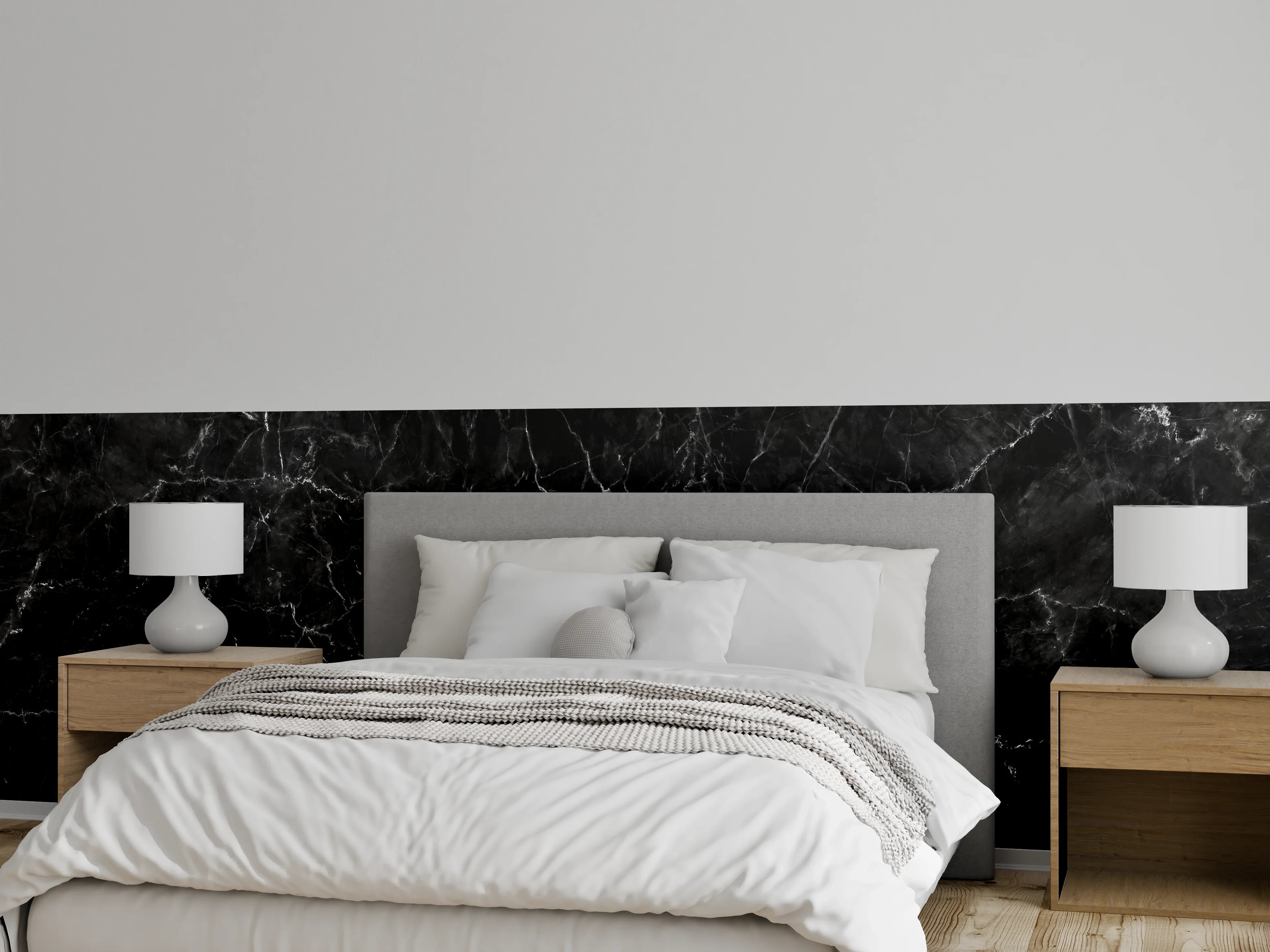 Wandverkleidung Schlafzimmer - Natürlicher schwarzer Marmor
