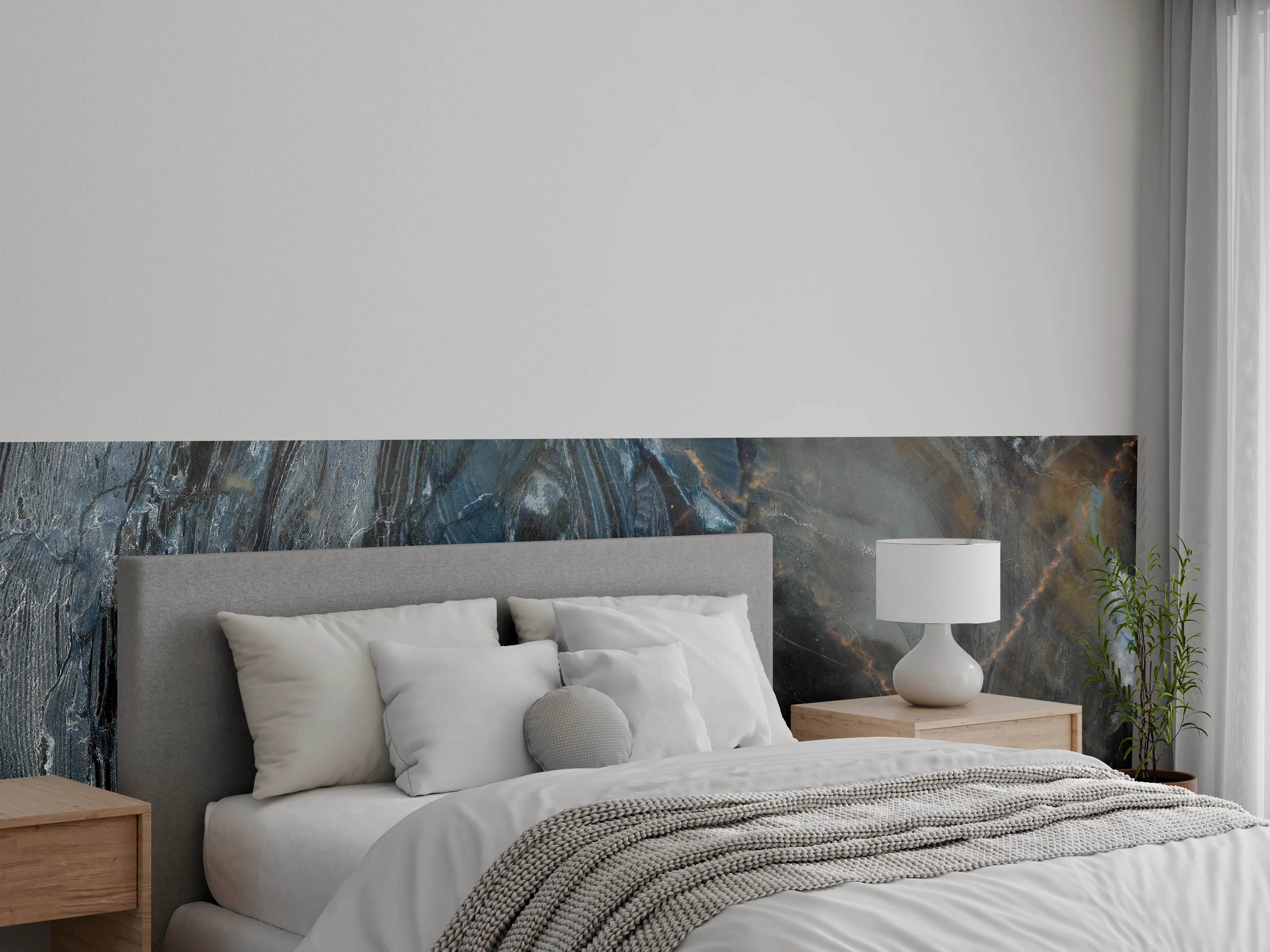 Wandverkleidung Schlafzimmer - Natürliches Muster aus Marmor