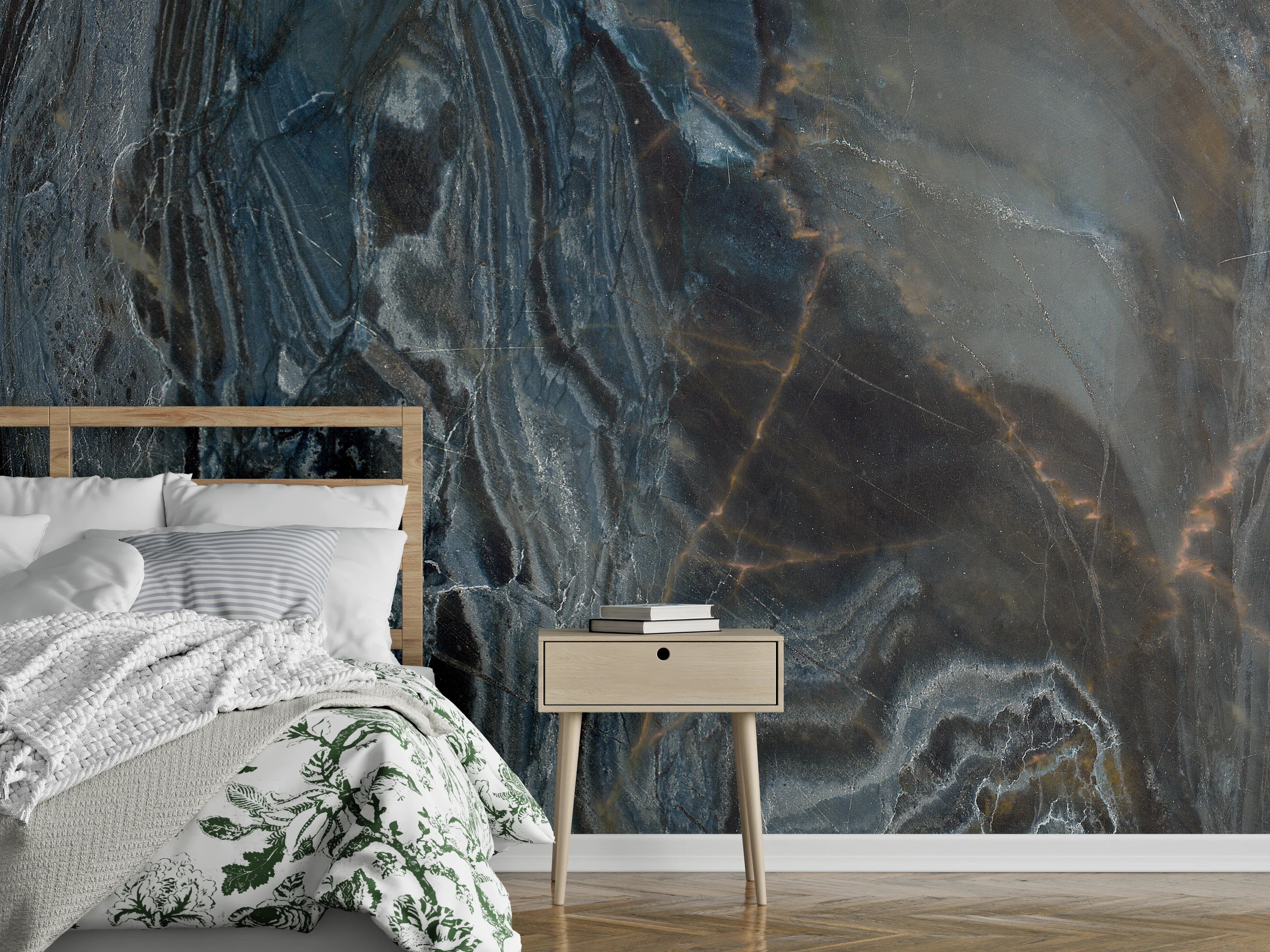 Wandverkleidung Schlafzimmer - Natürliches Muster aus Marmor