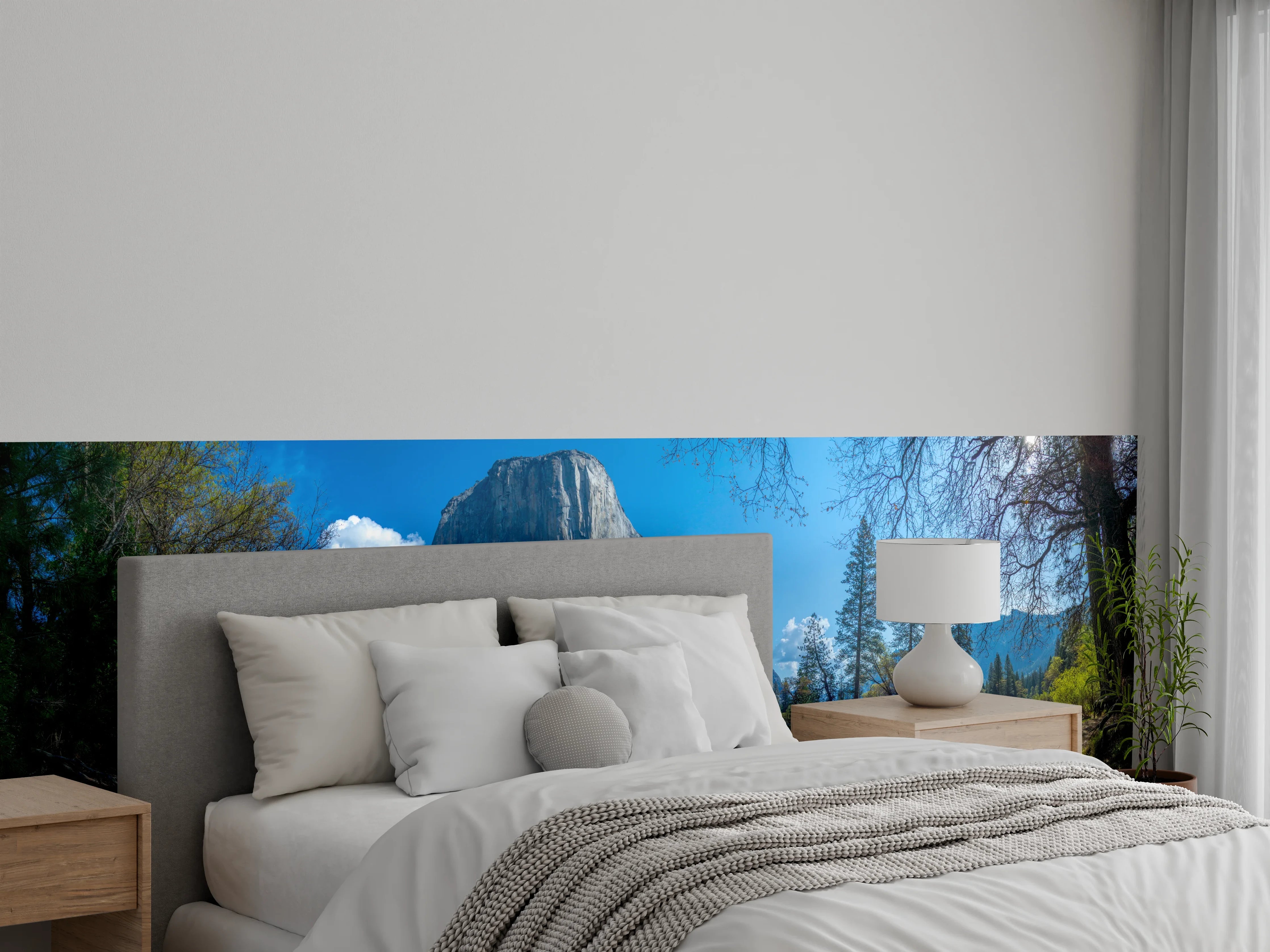Wandverkleidung Schlafzimmer - Naturidyll Yosemite El Capitan Panorama