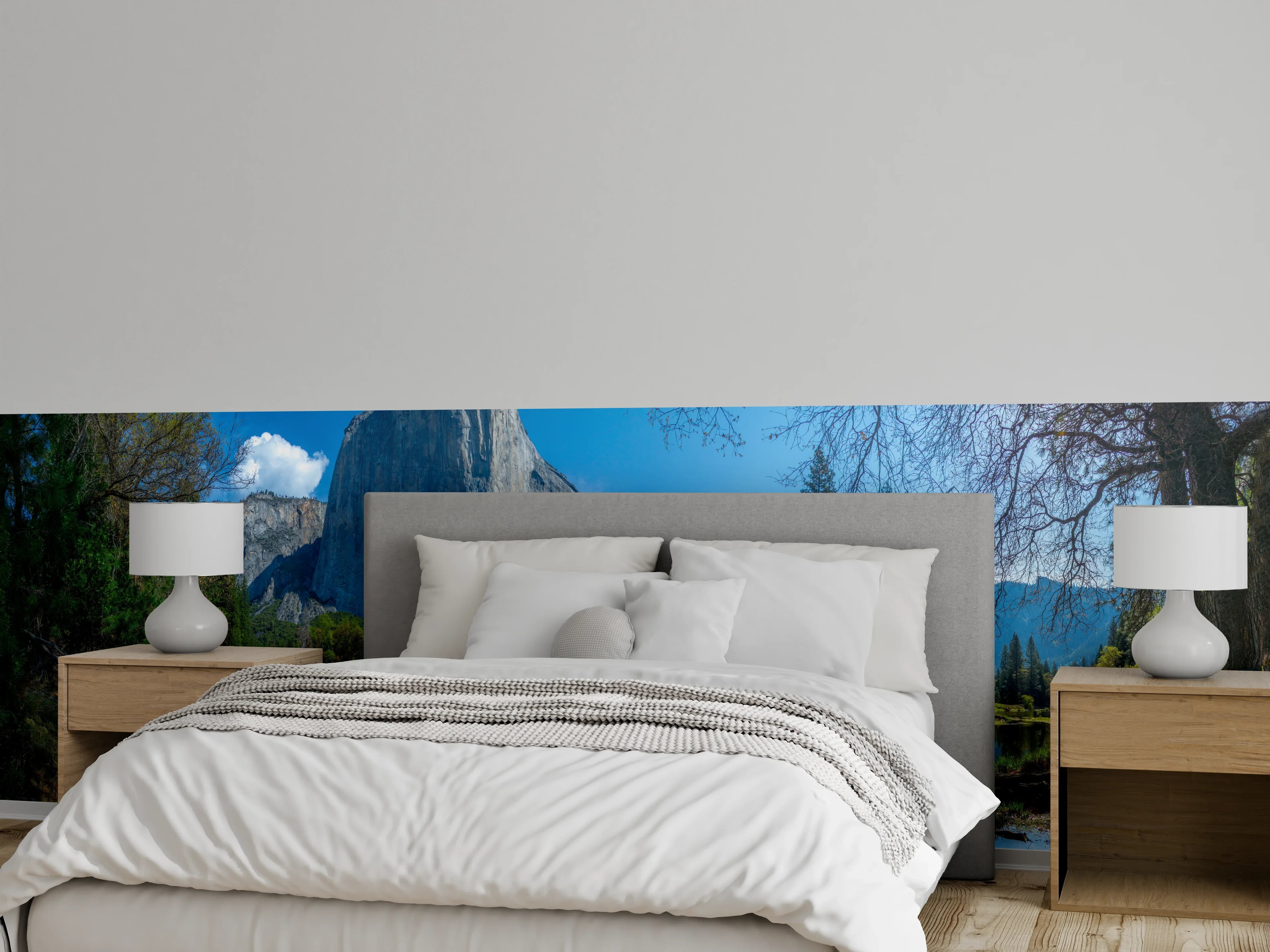 Wandverkleidung Schlafzimmer - Naturidyll Yosemite El Capitan Panorama