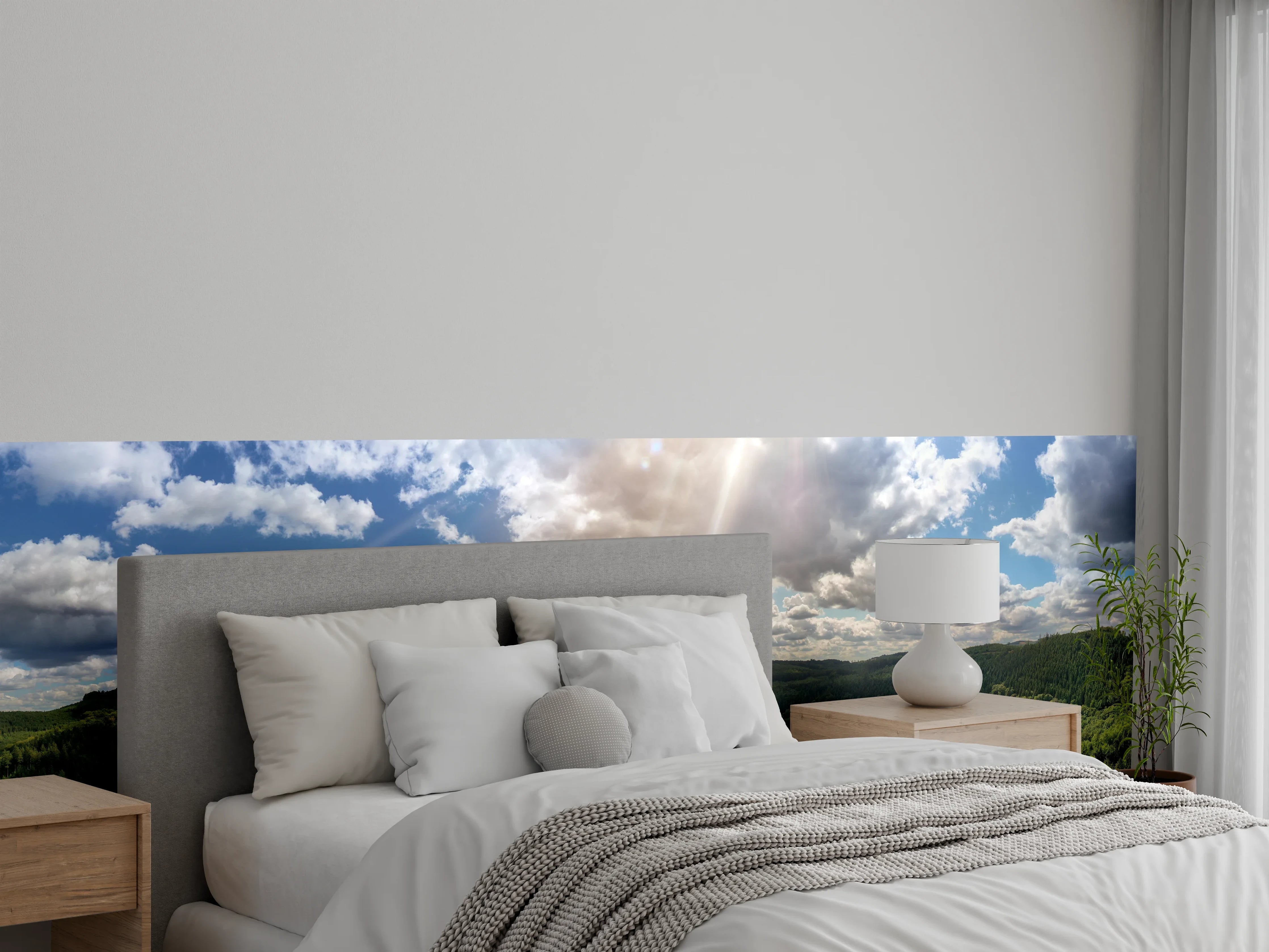 Wandverkleidung Schlafzimmer - Naturpanorama am Seeufer – Panorama
