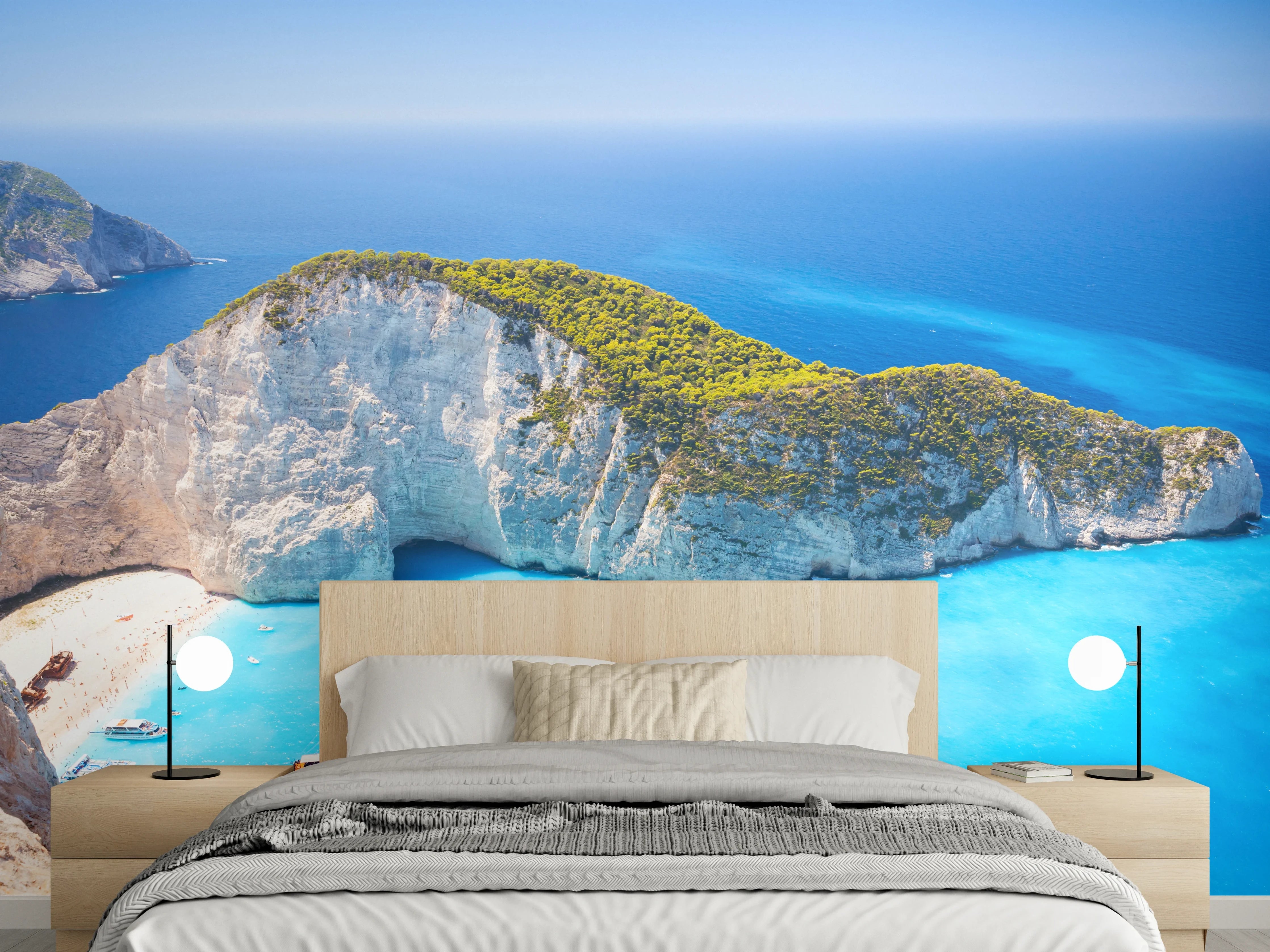 Wandverkleidung Schlafzimmer - Navagio Beach: Türkisblaues Paradies entdecken