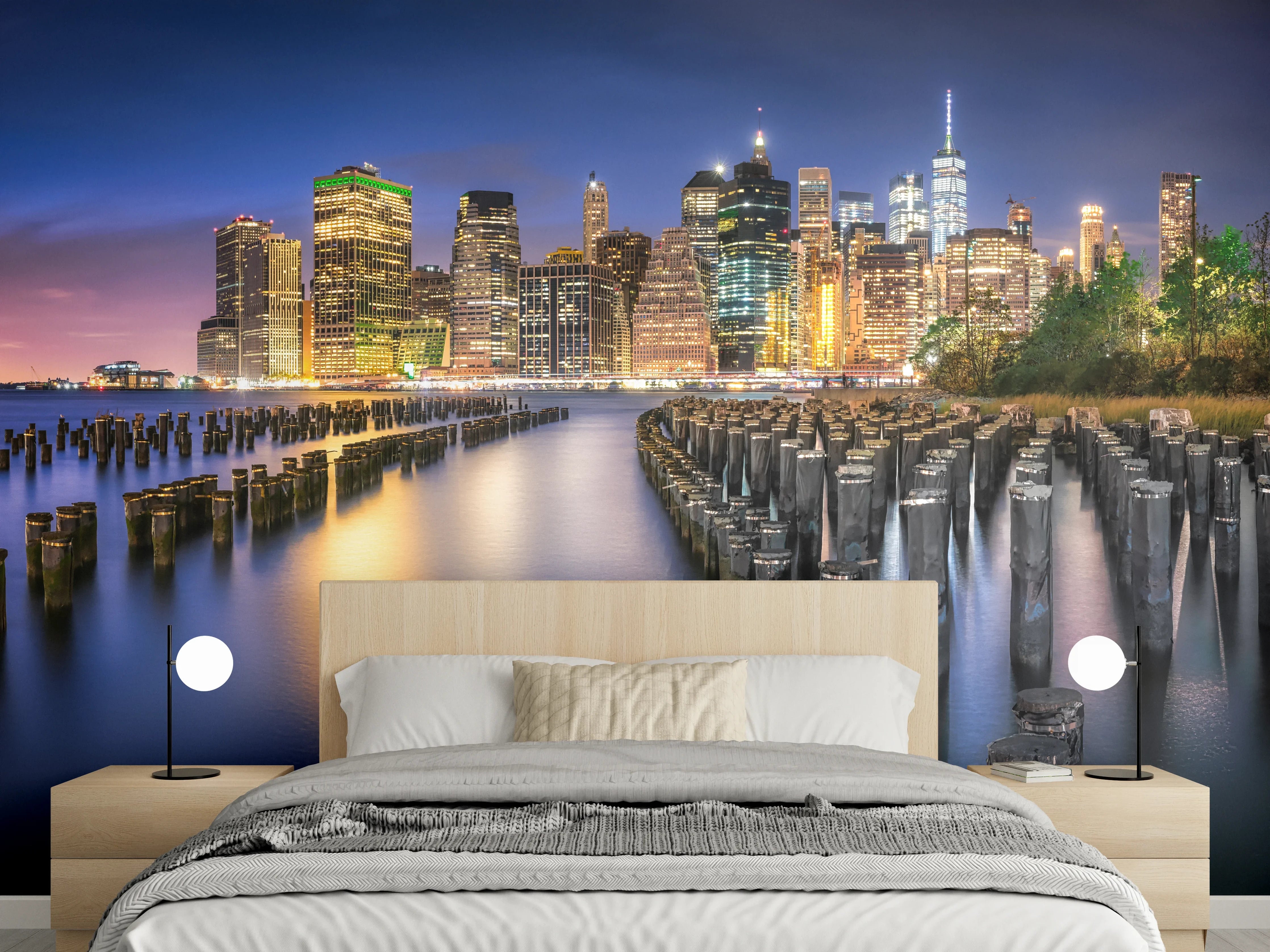 Wandverkleidung Schlafzimmer - New York City Skyline