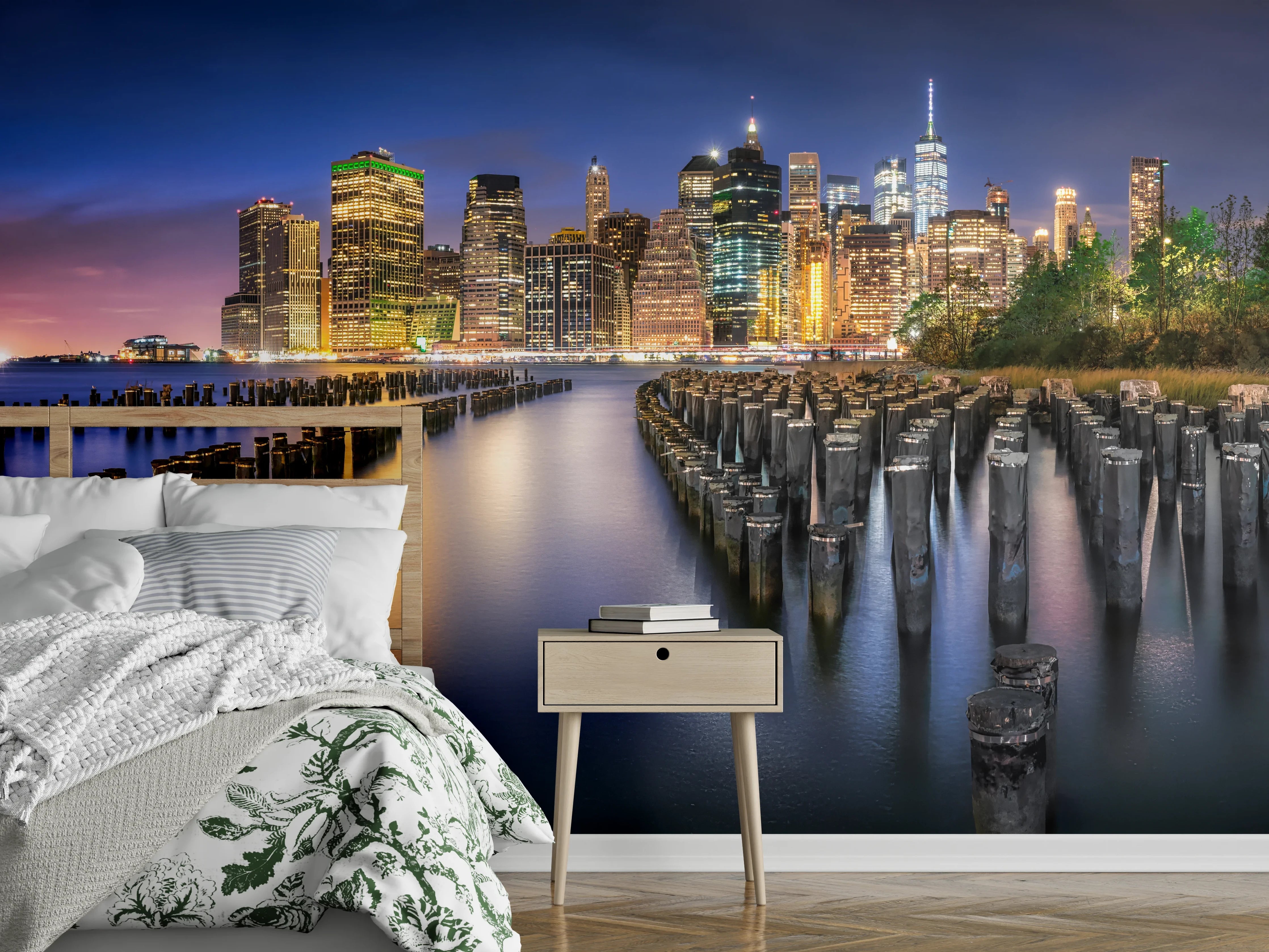 Wandverkleidung Schlafzimmer - New York City Skyline