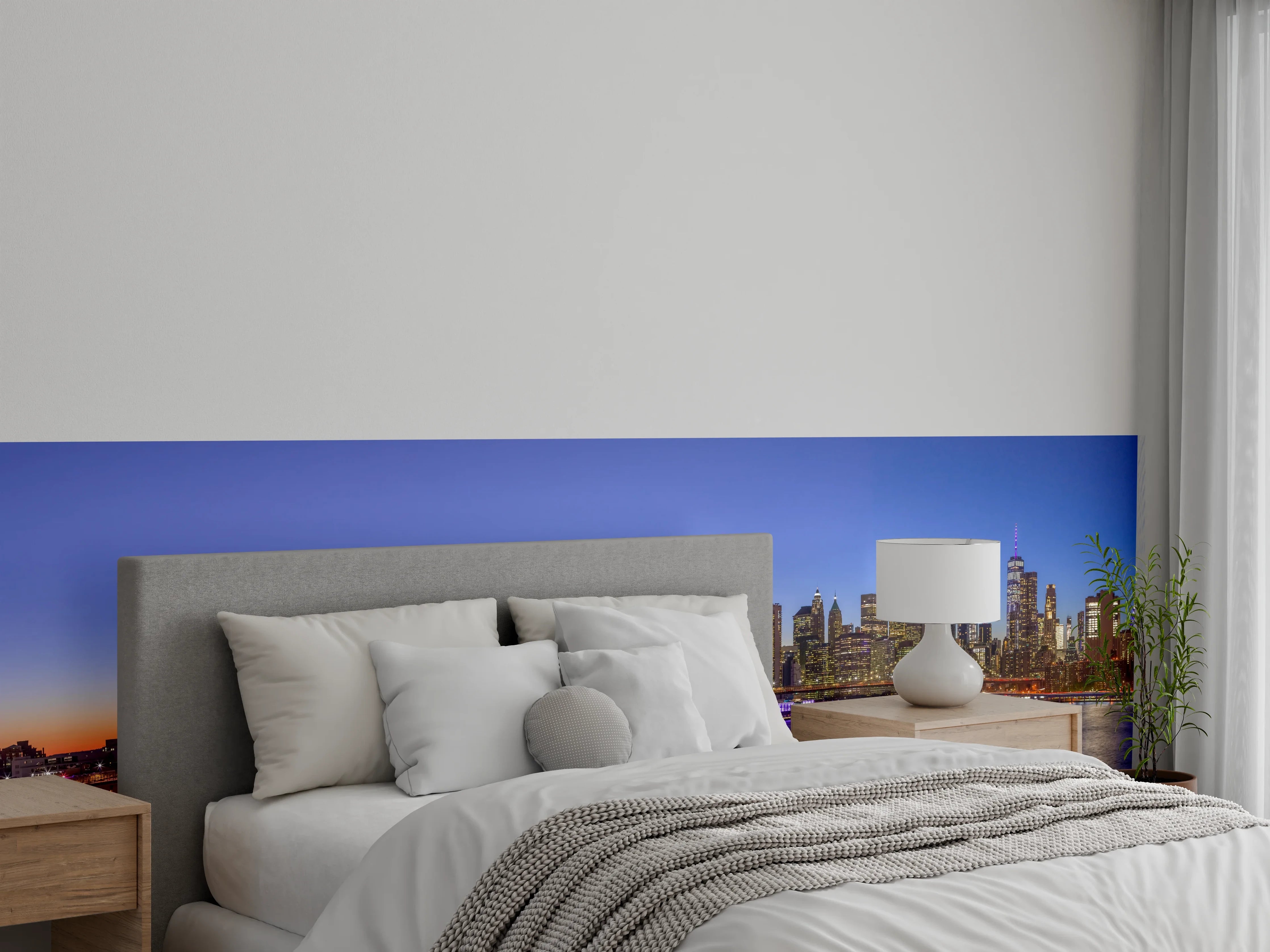 Wandverkleidung Schlafzimmer - New York City Sonnenuntergang