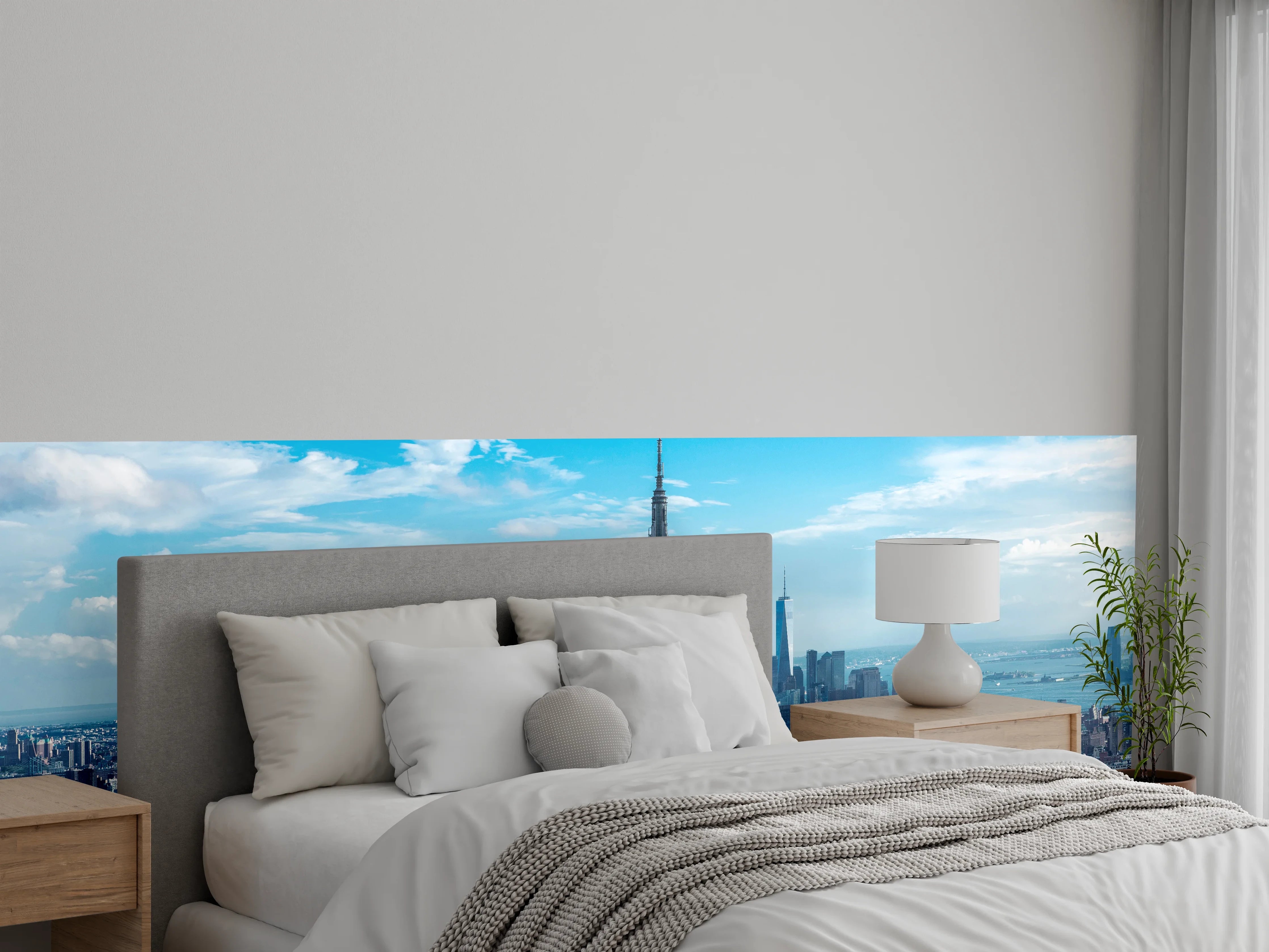 Wandverkleidung Schlafzimmer - New York Skyline Panorama Poster