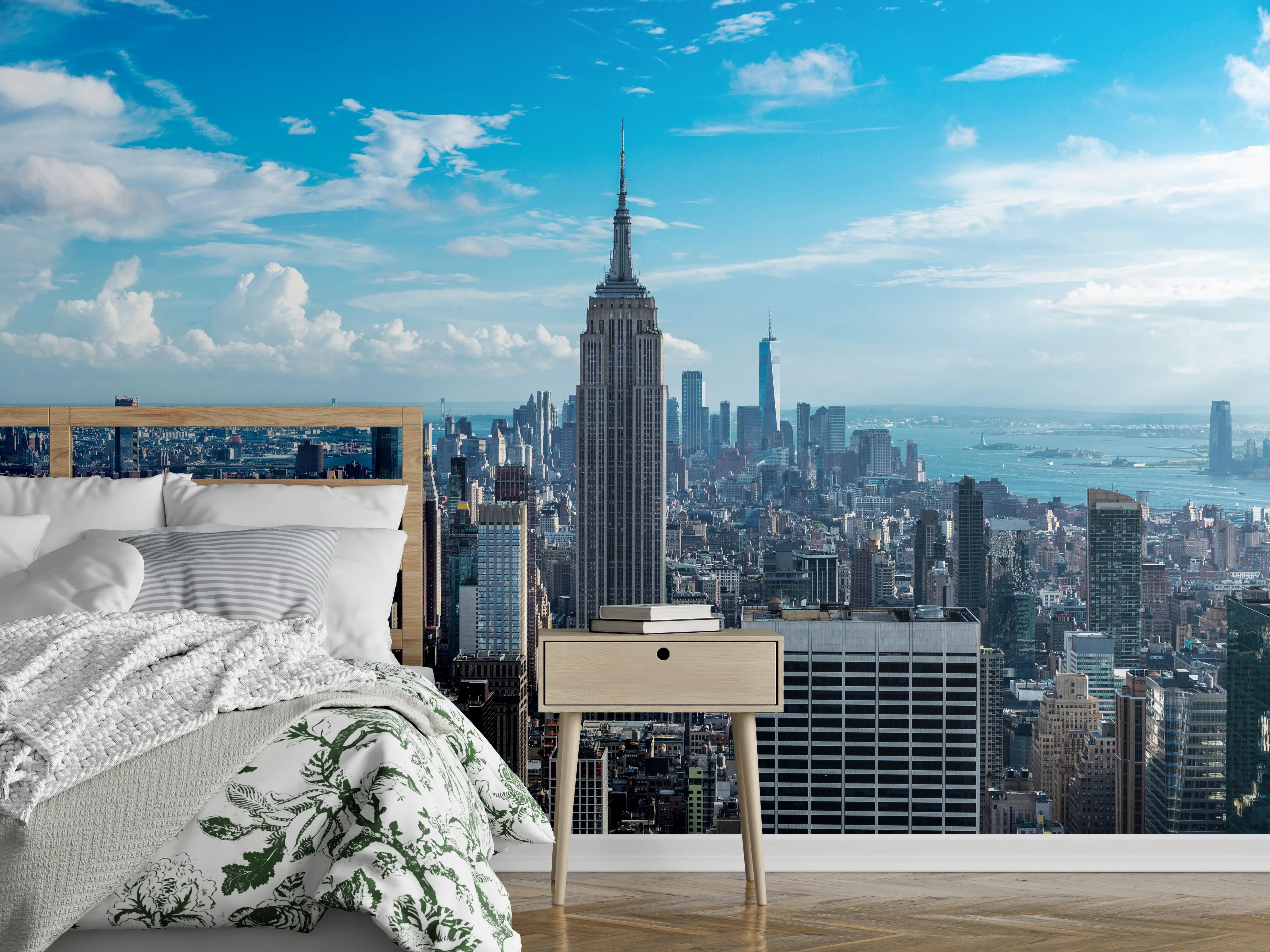 Wandverkleidung Schlafzimmer - New York Skyline Panorama Poster