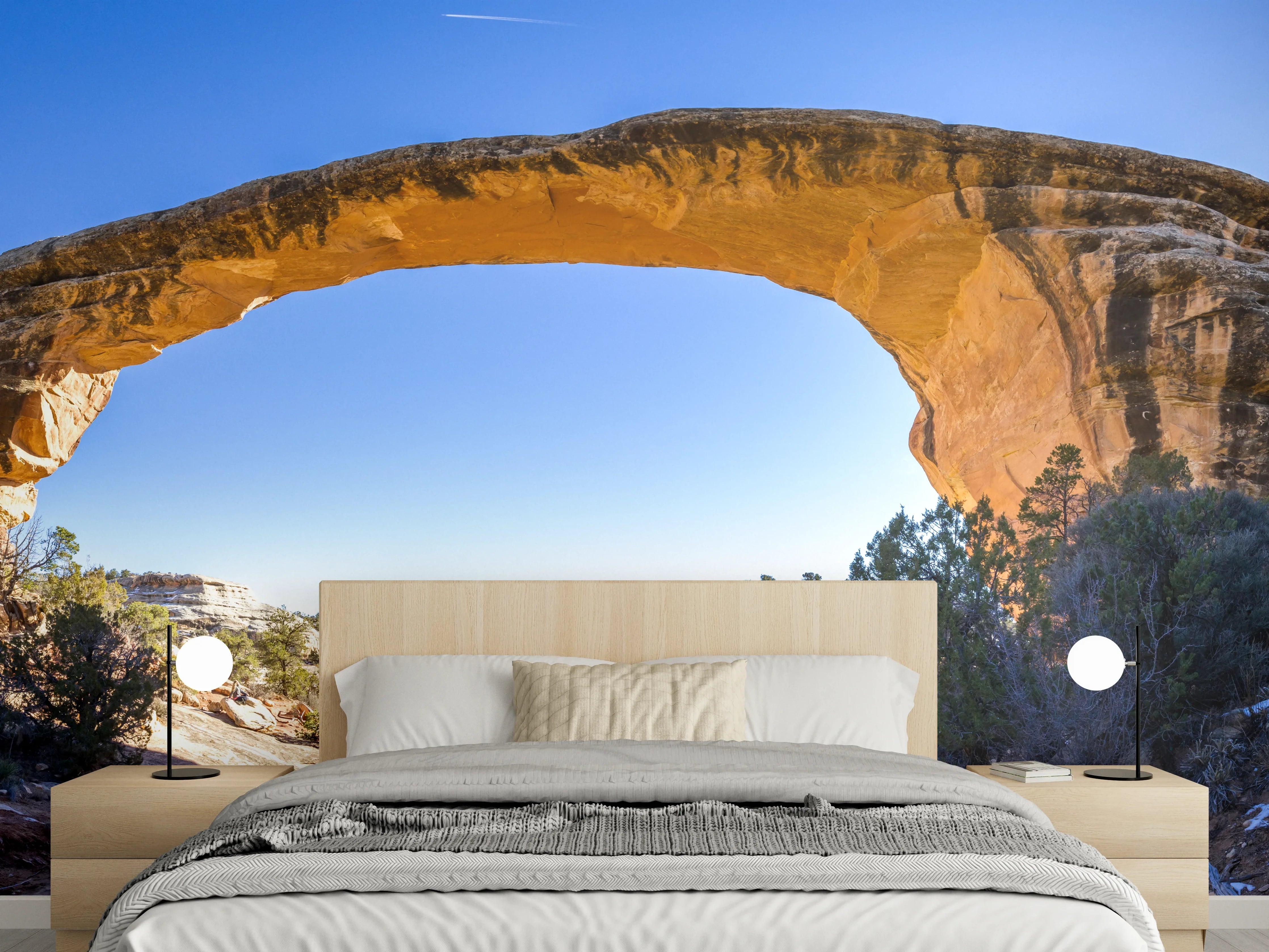 Wandverkleidung Schlafzimmer - Owachomo Naturbrücke Panorama