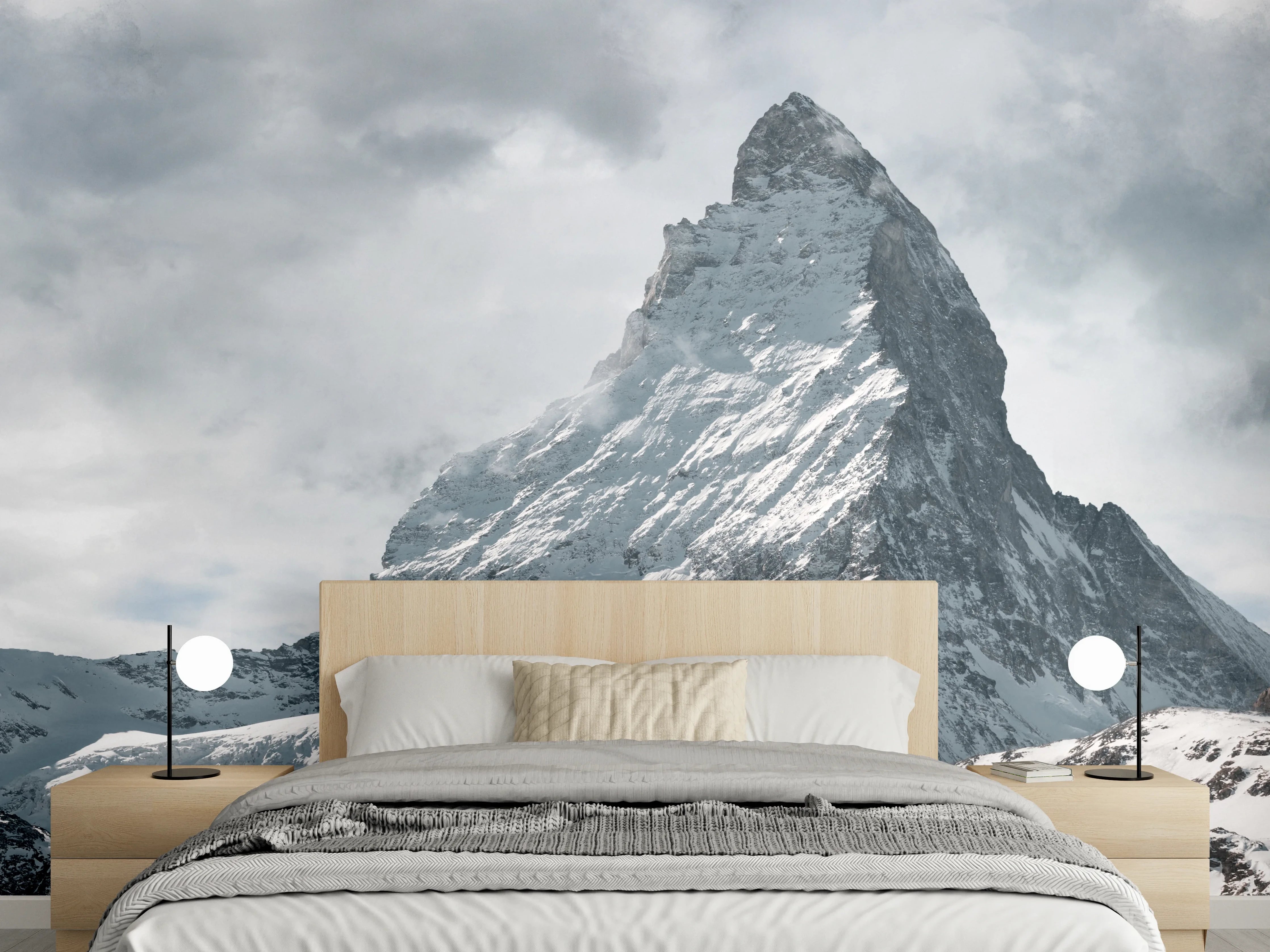 Wandverkleidung Schlafzimmer - Panorama - Majestätischer Matterhorn - Alpen