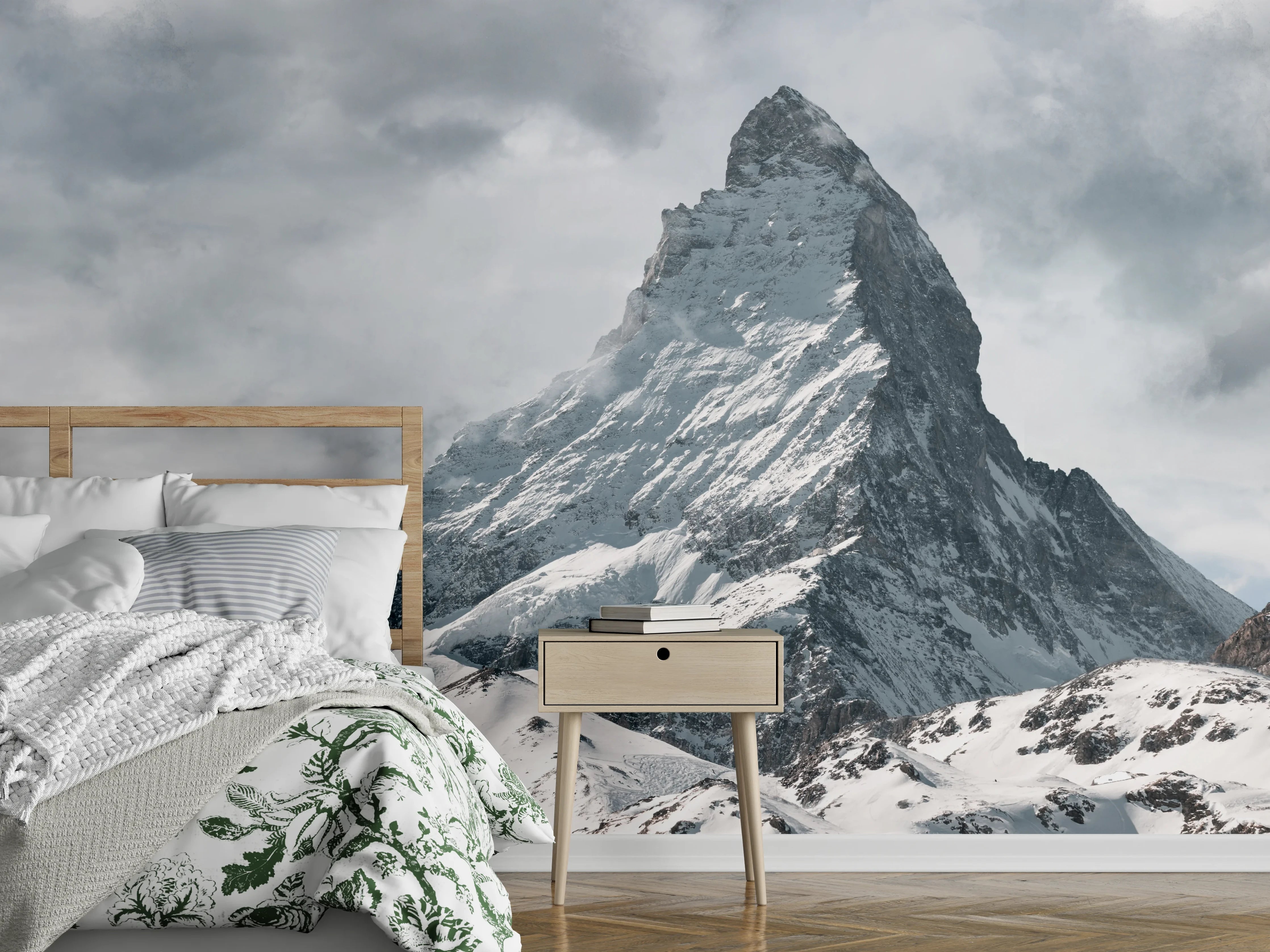 Wandverkleidung Schlafzimmer - Panorama - Majestätischer Matterhorn - Alpen