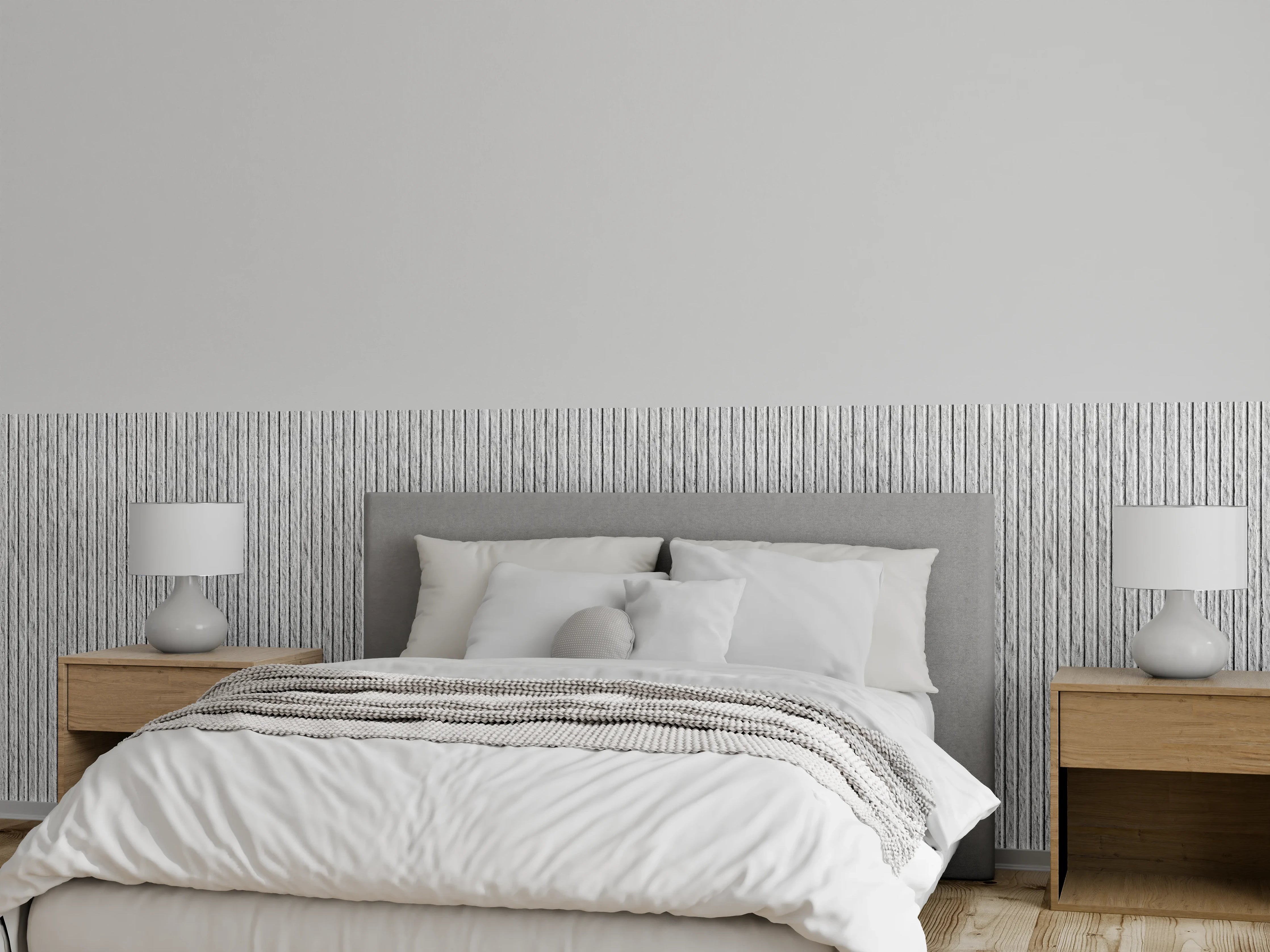 Wandverkleidung Schlafzimmer - Panorama - moderne Zementwand