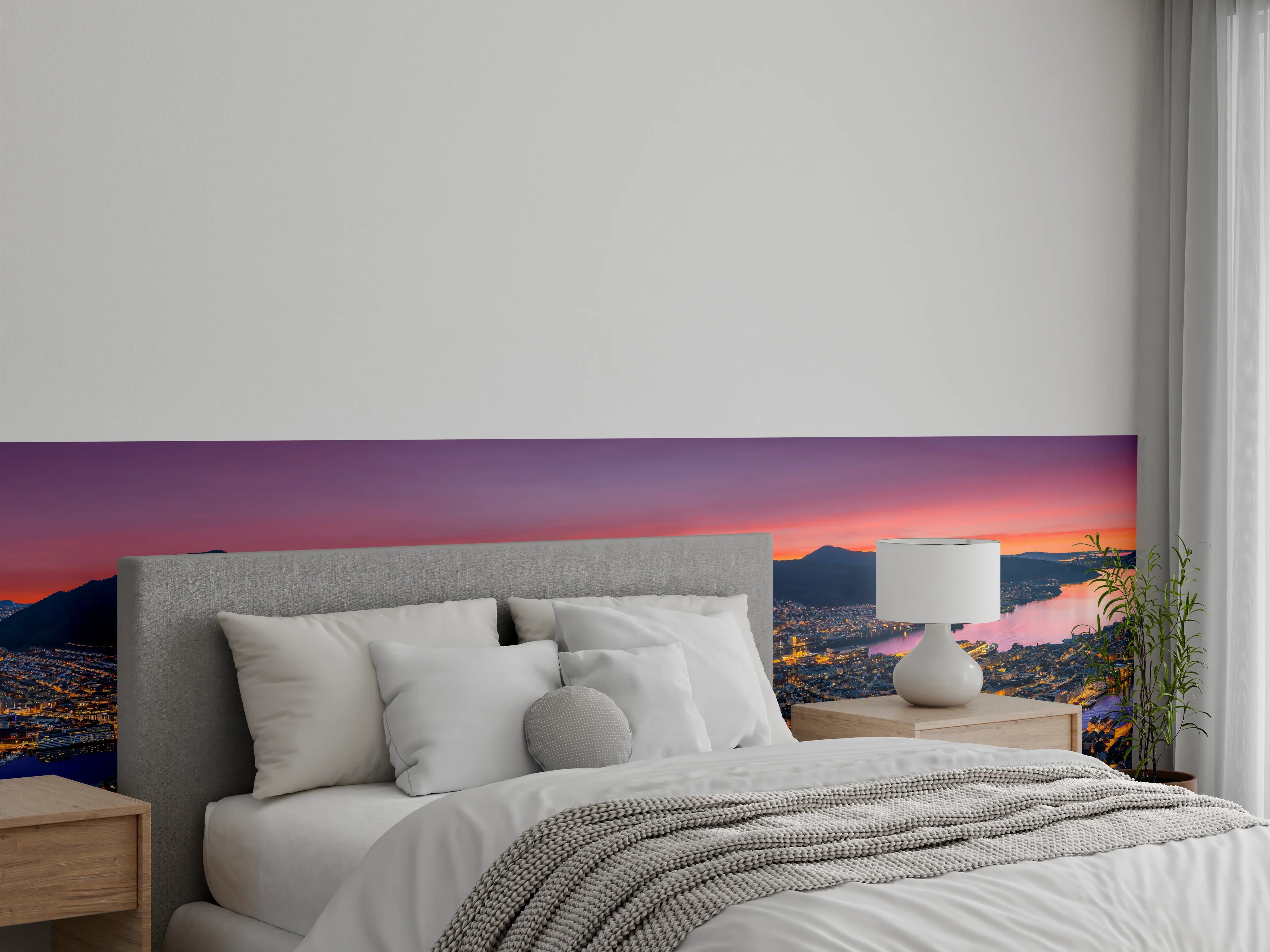 Wandverkleidung Schlafzimmer - Panorama Floyen - Norwegen