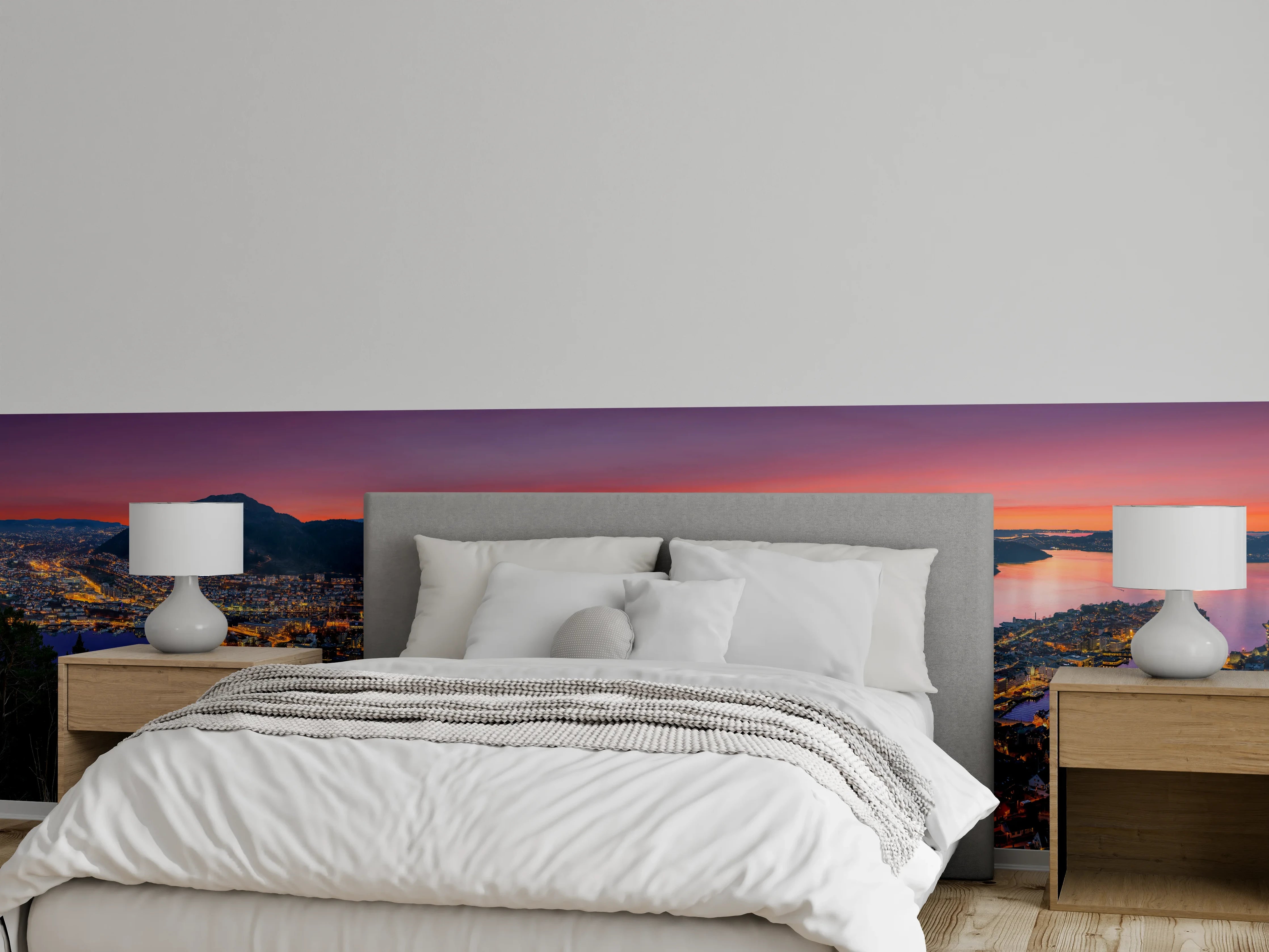 Wandverkleidung Schlafzimmer - Panorama Floyen - Norwegen