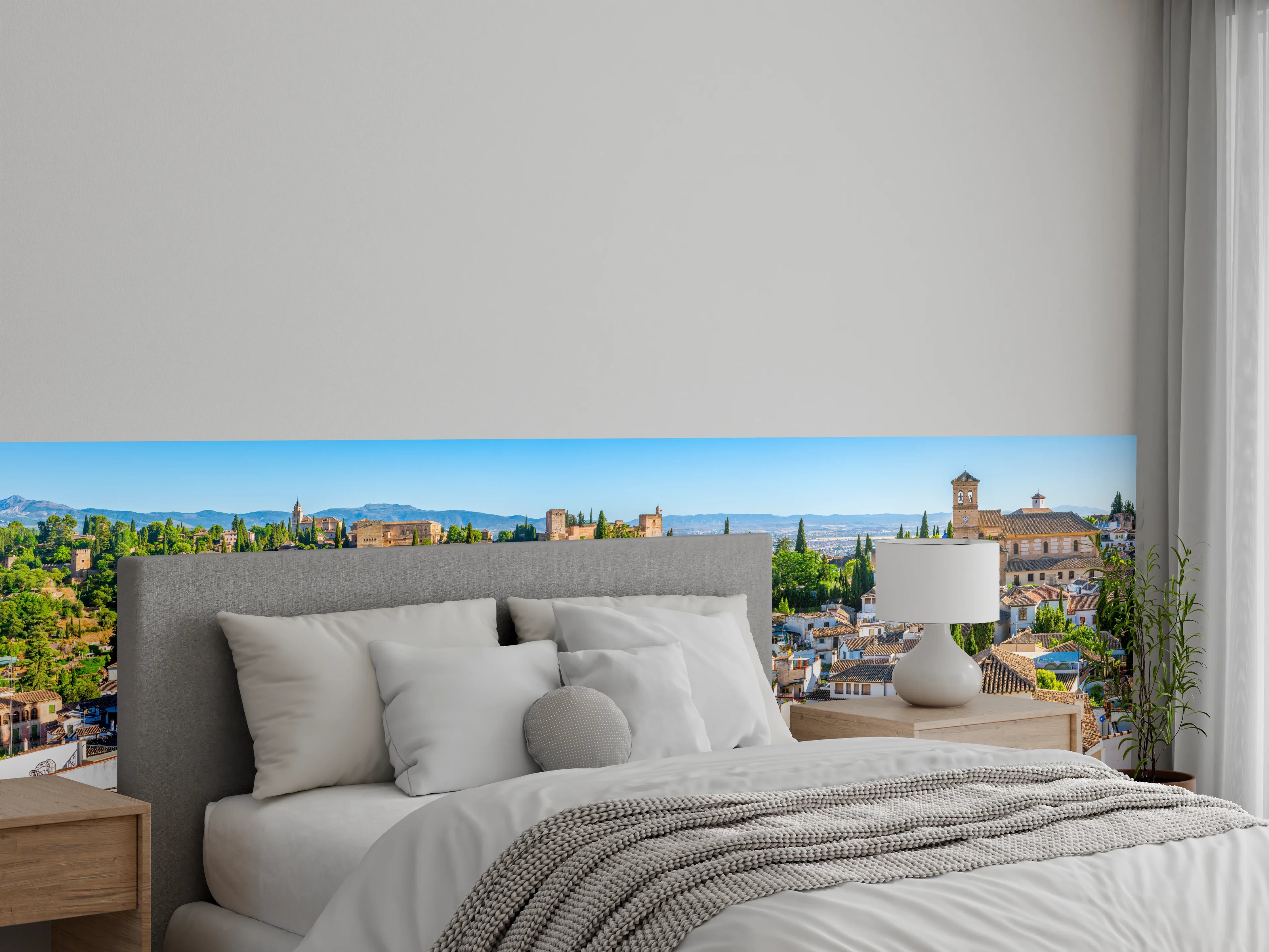 Wandverkleidung Schlafzimmer - Panorama Granada: Spanische Altstadt im Sonnenschein