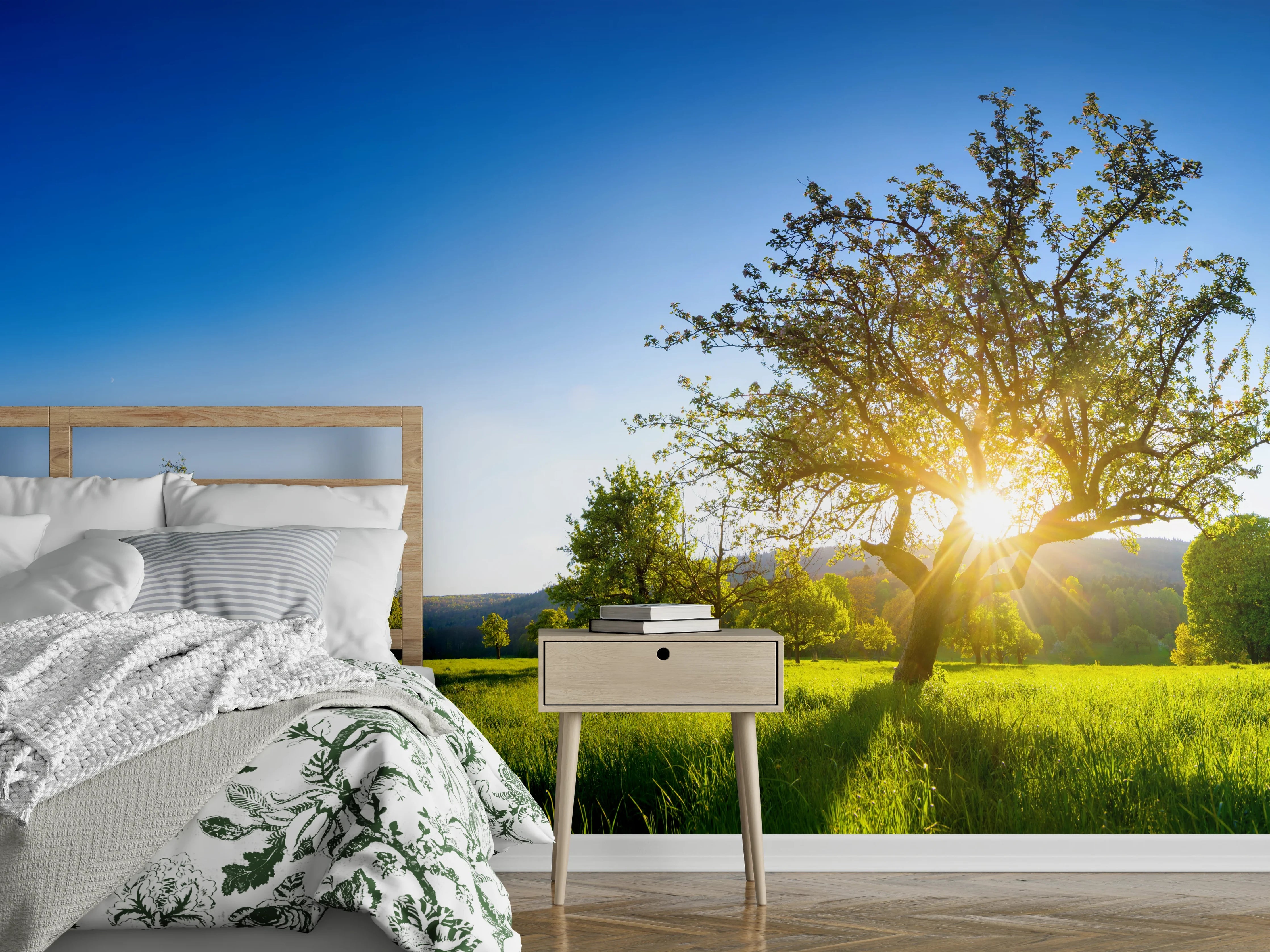 Wandverkleidung Schlafzimmer - Panorama Ländliche Idylle