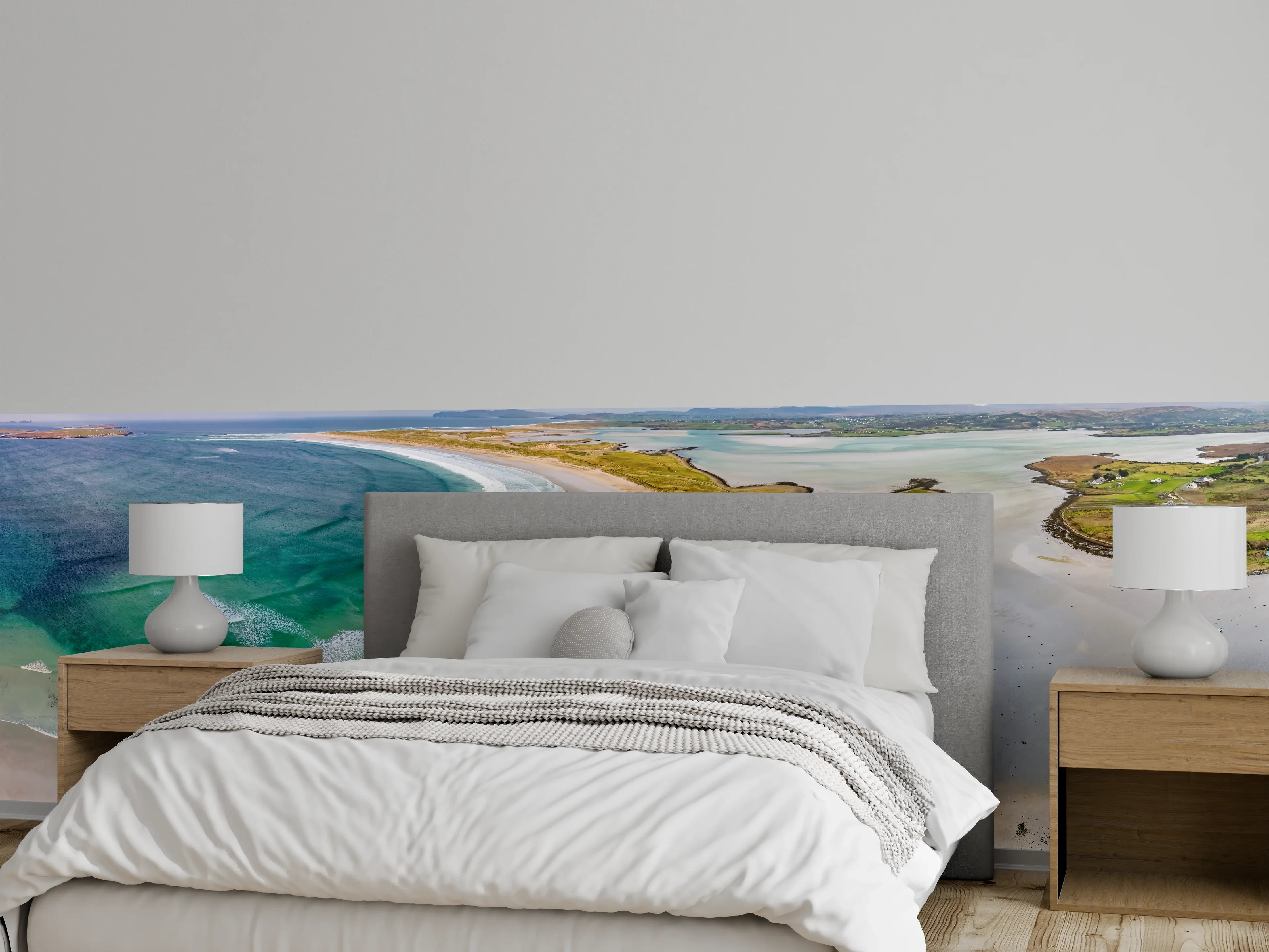 Wandverkleidung Schlafzimmer - Panorama Strand Landschaft Irland