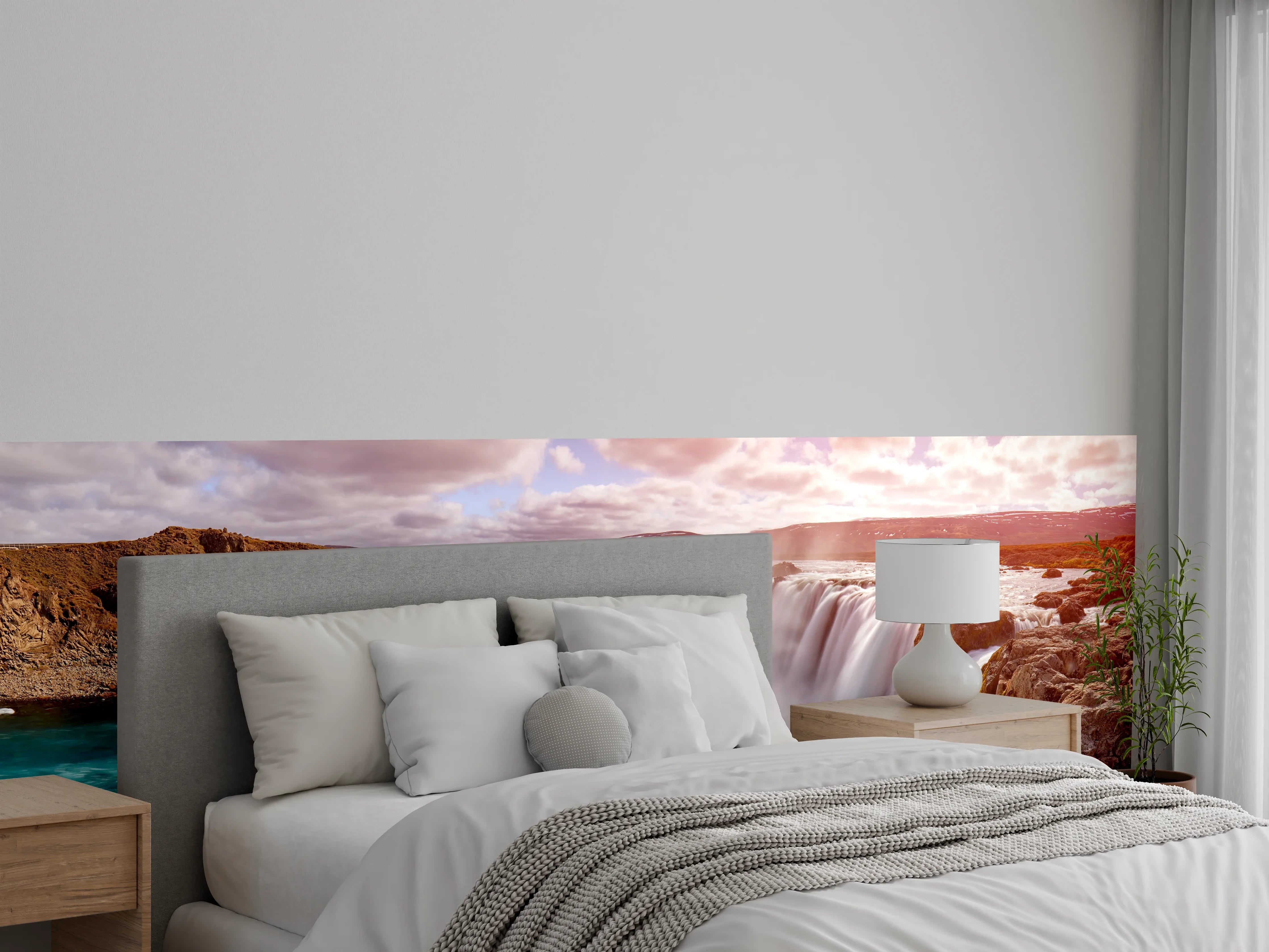 Wandverkleidung Schlafzimmer - Panorama des Goldenen Rings von Island - Vintage