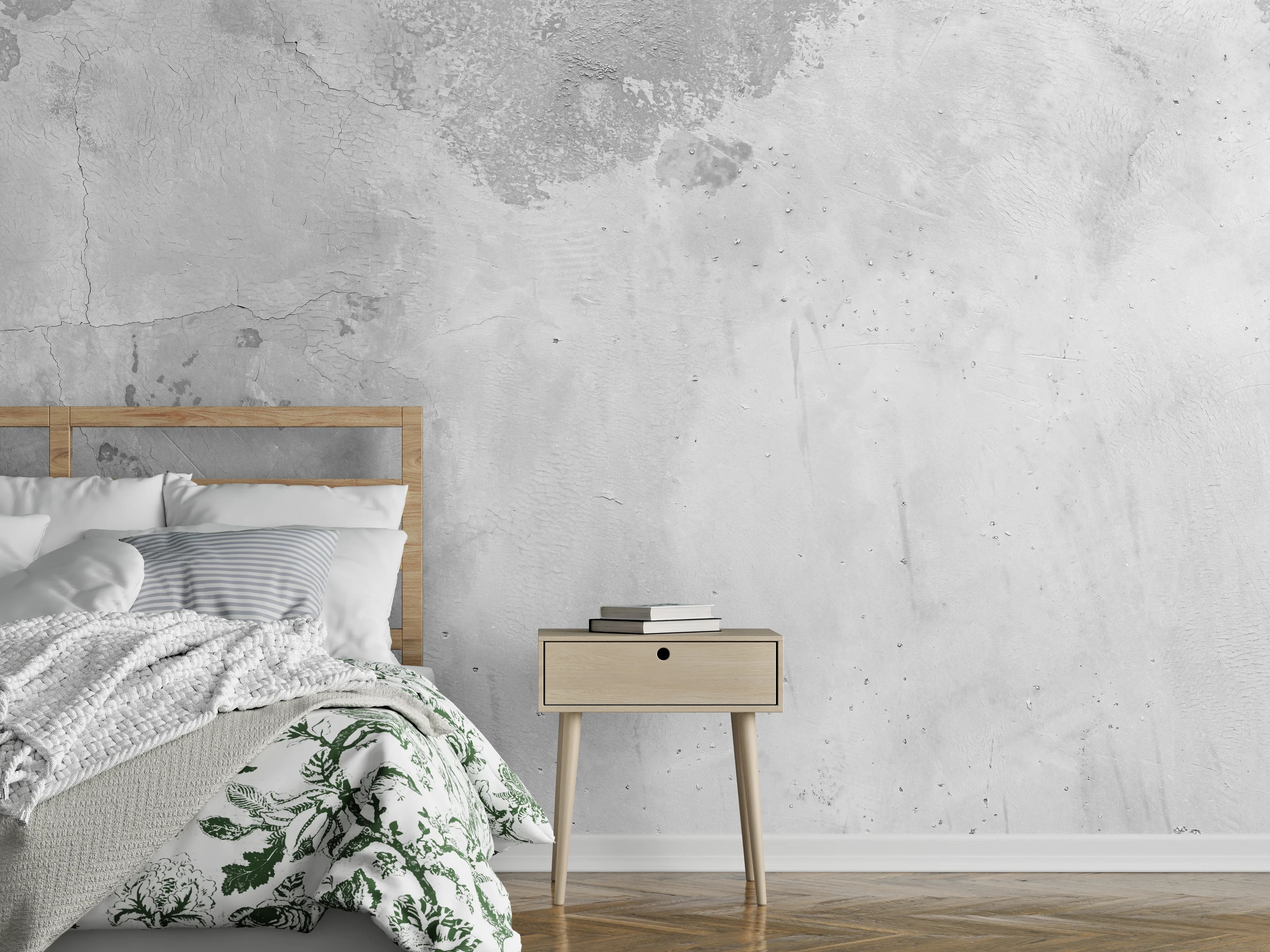 Wandverkleidung Schlafzimmer - Panorama einer alten Betonwand