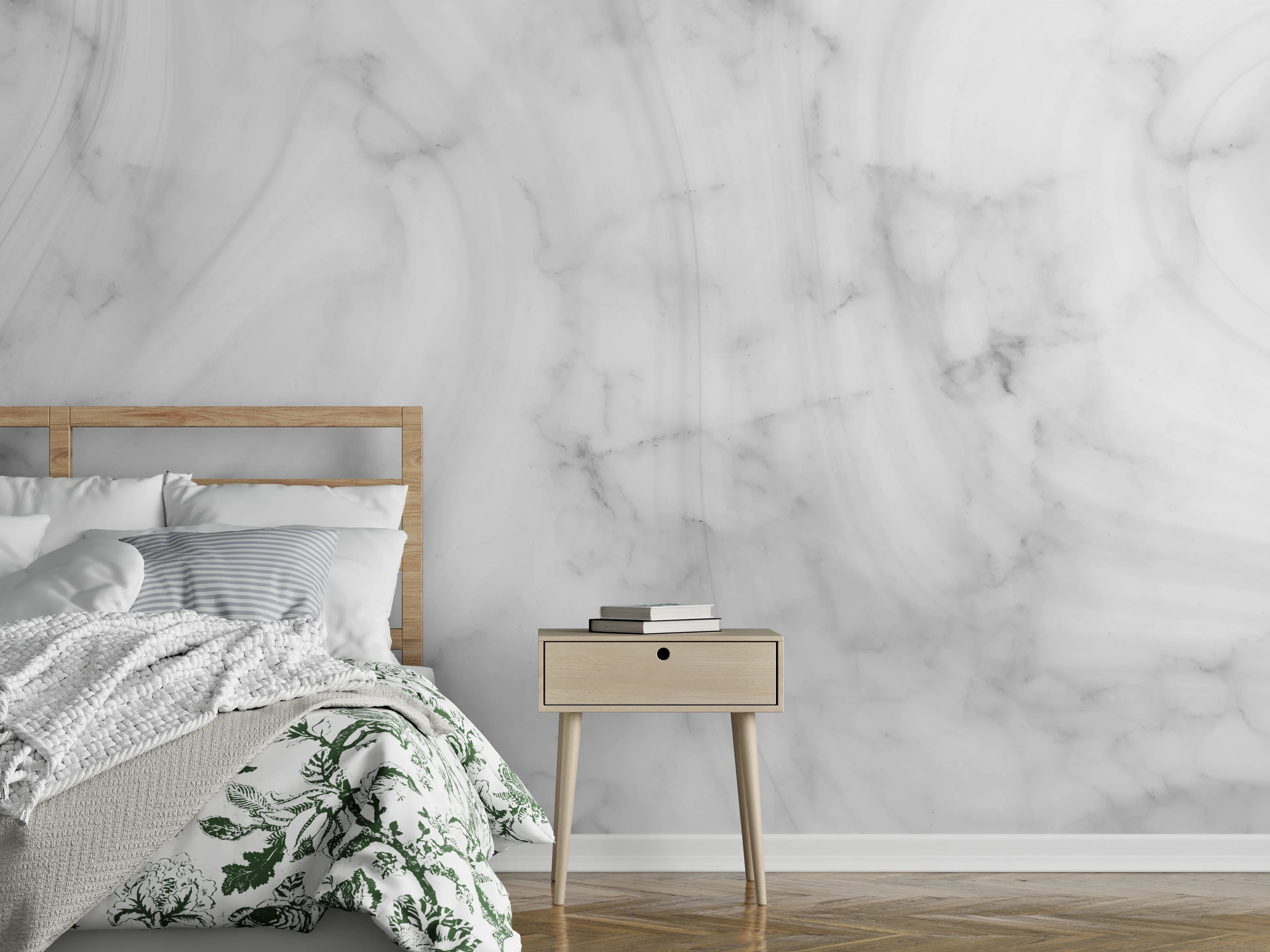 Wandverkleidung Schlafzimmer - Panorama grauer Marmor Hintergrund