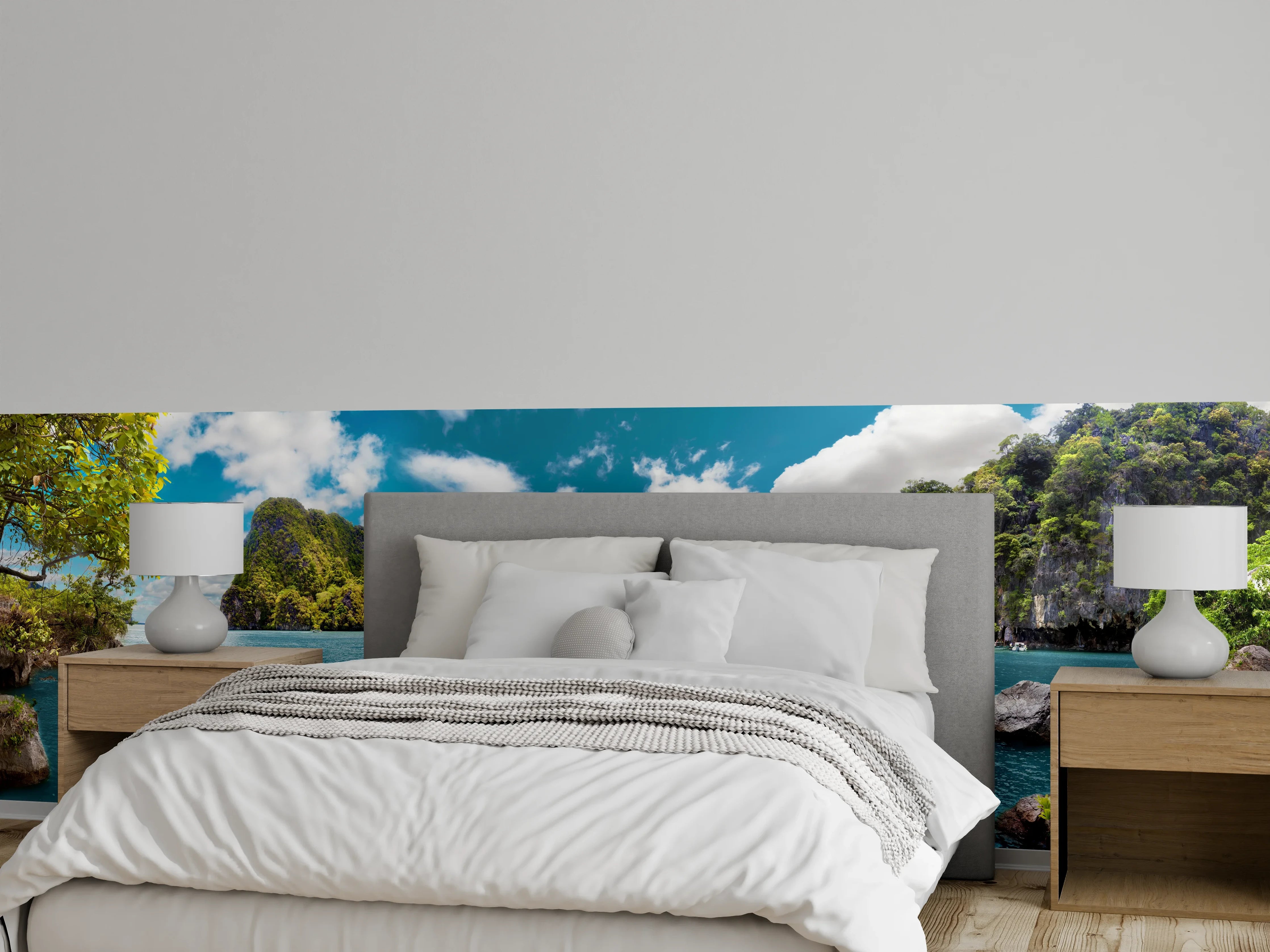 Wandverkleidung Schlafzimmer - Panorama thailändische Inseln und türkisblaues Meer