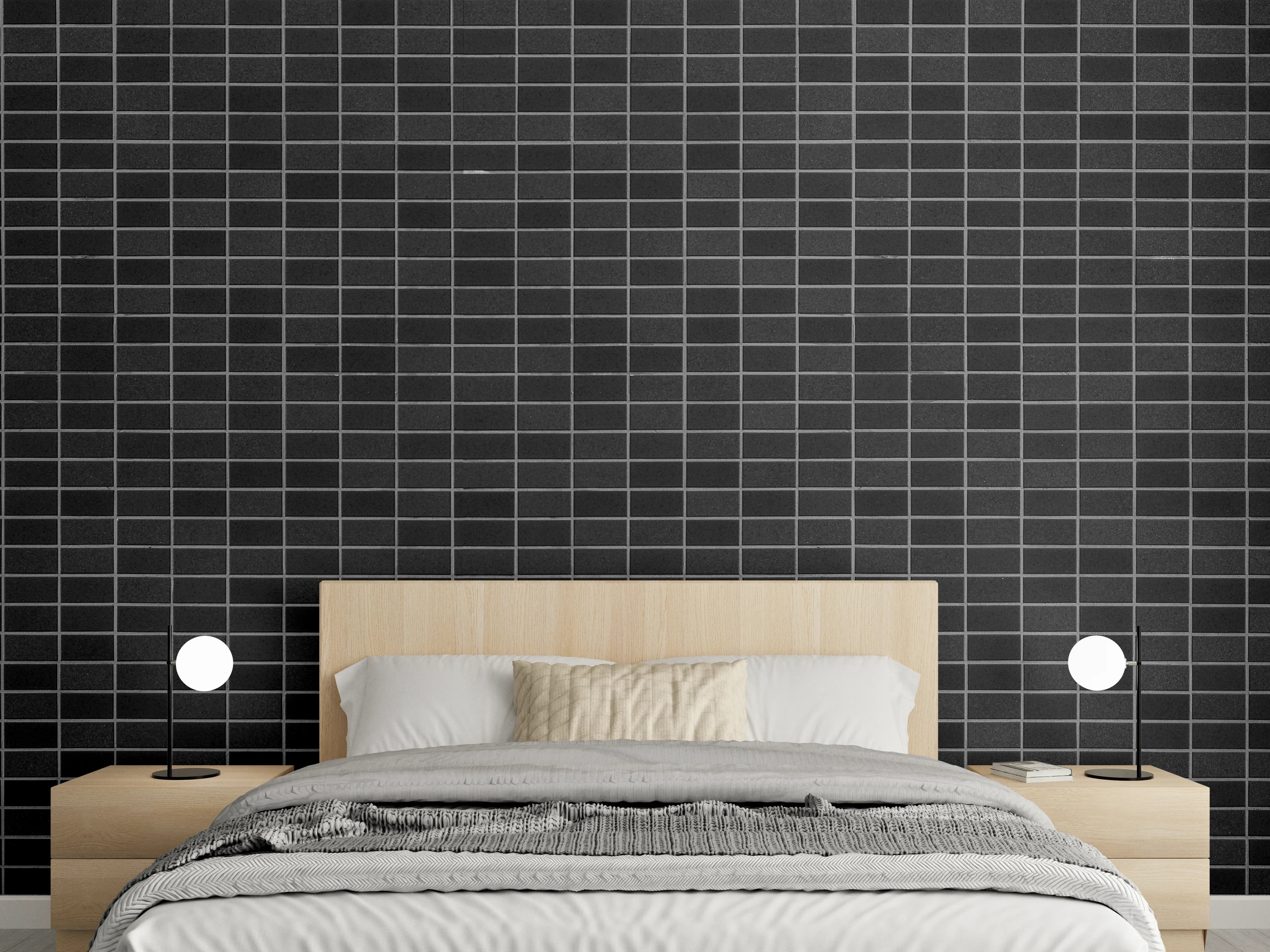 Wandverkleidung Schlafzimmer - Panorama von modernen Ziegelwand