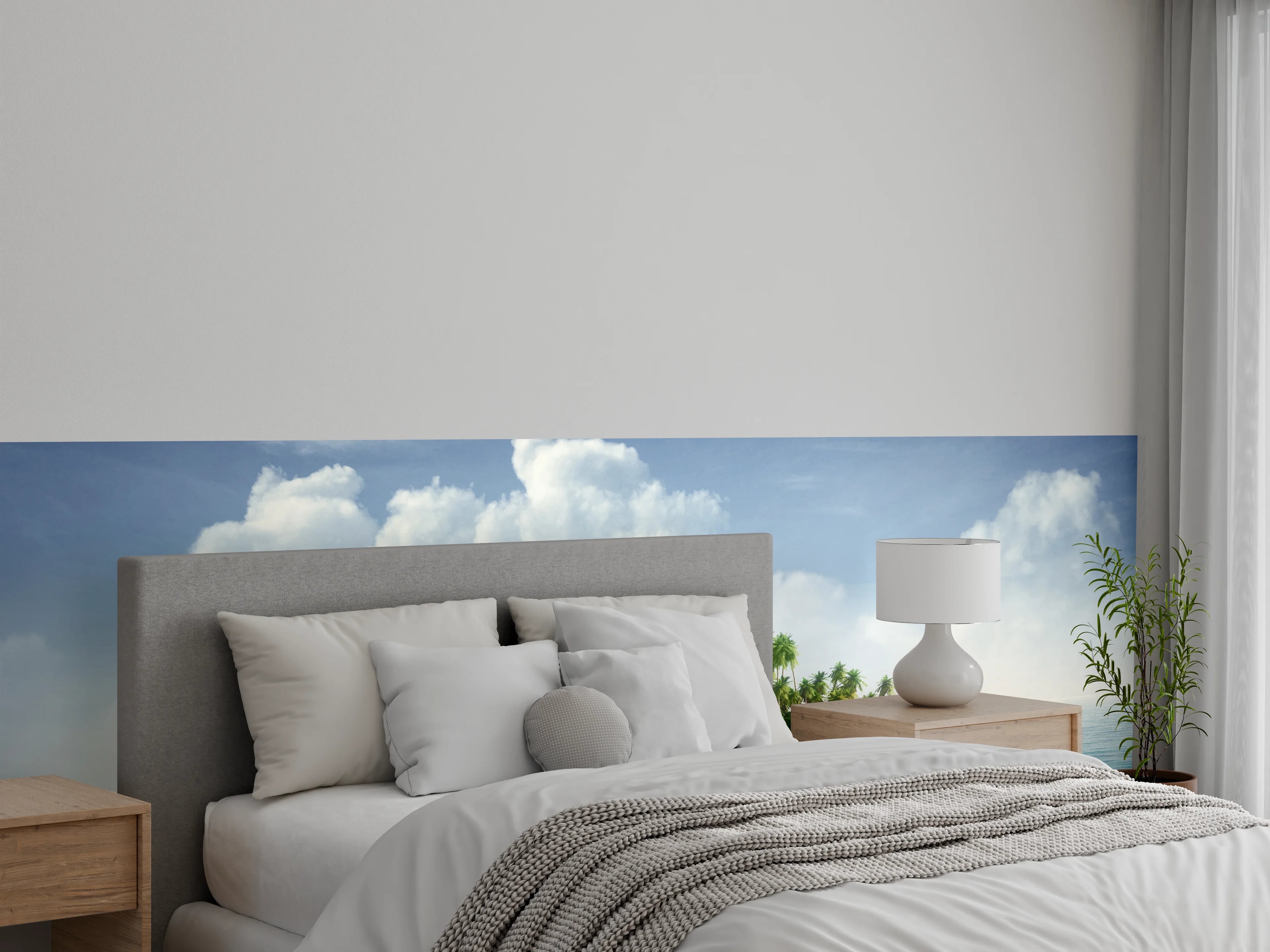 Wandverkleidung Schlafzimmer - Paradiesische Insel im Ozean