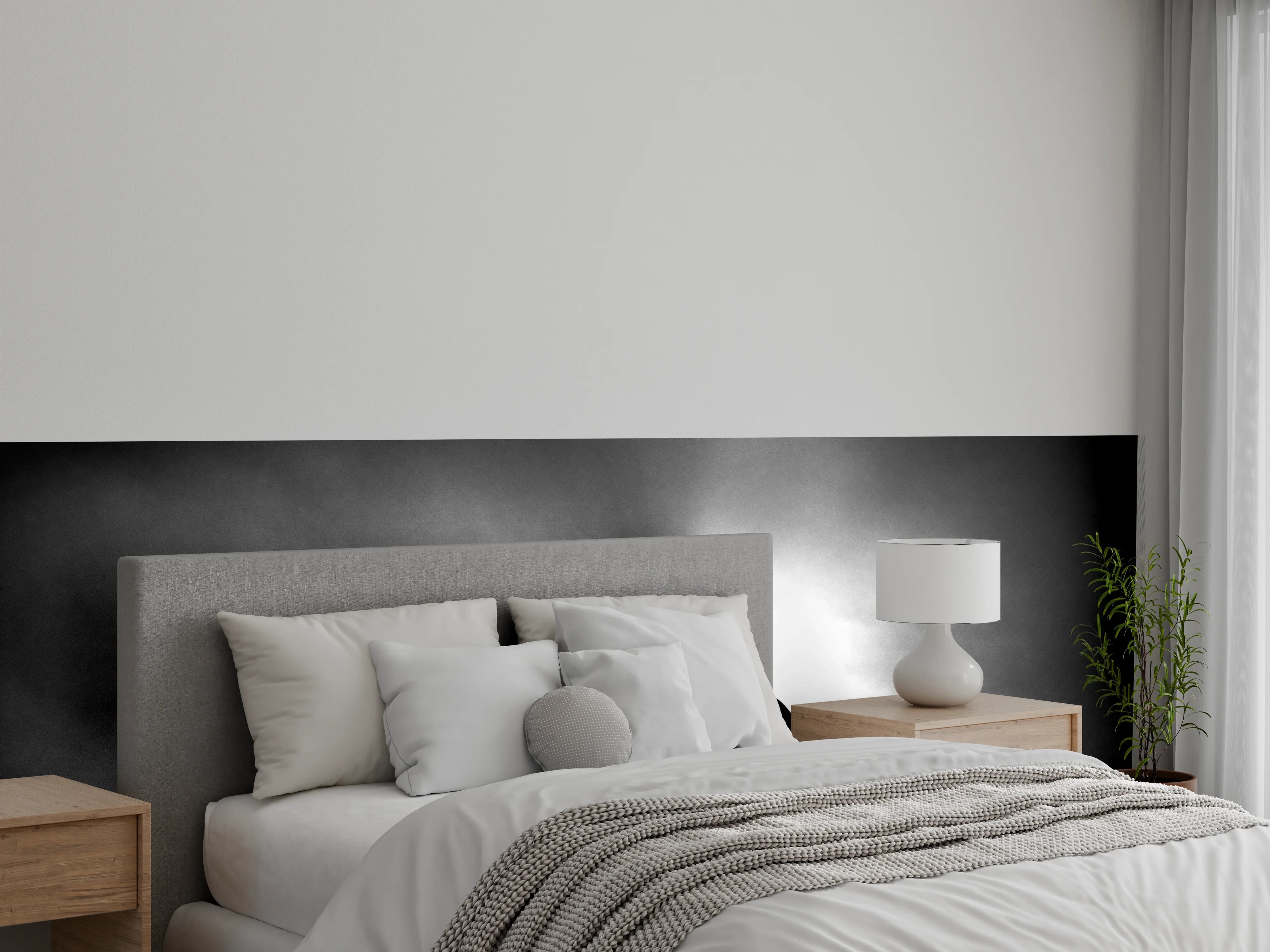 Wandverkleidung Schlafzimmer - Pferd-Aufzucht in Schwarz-Weiß