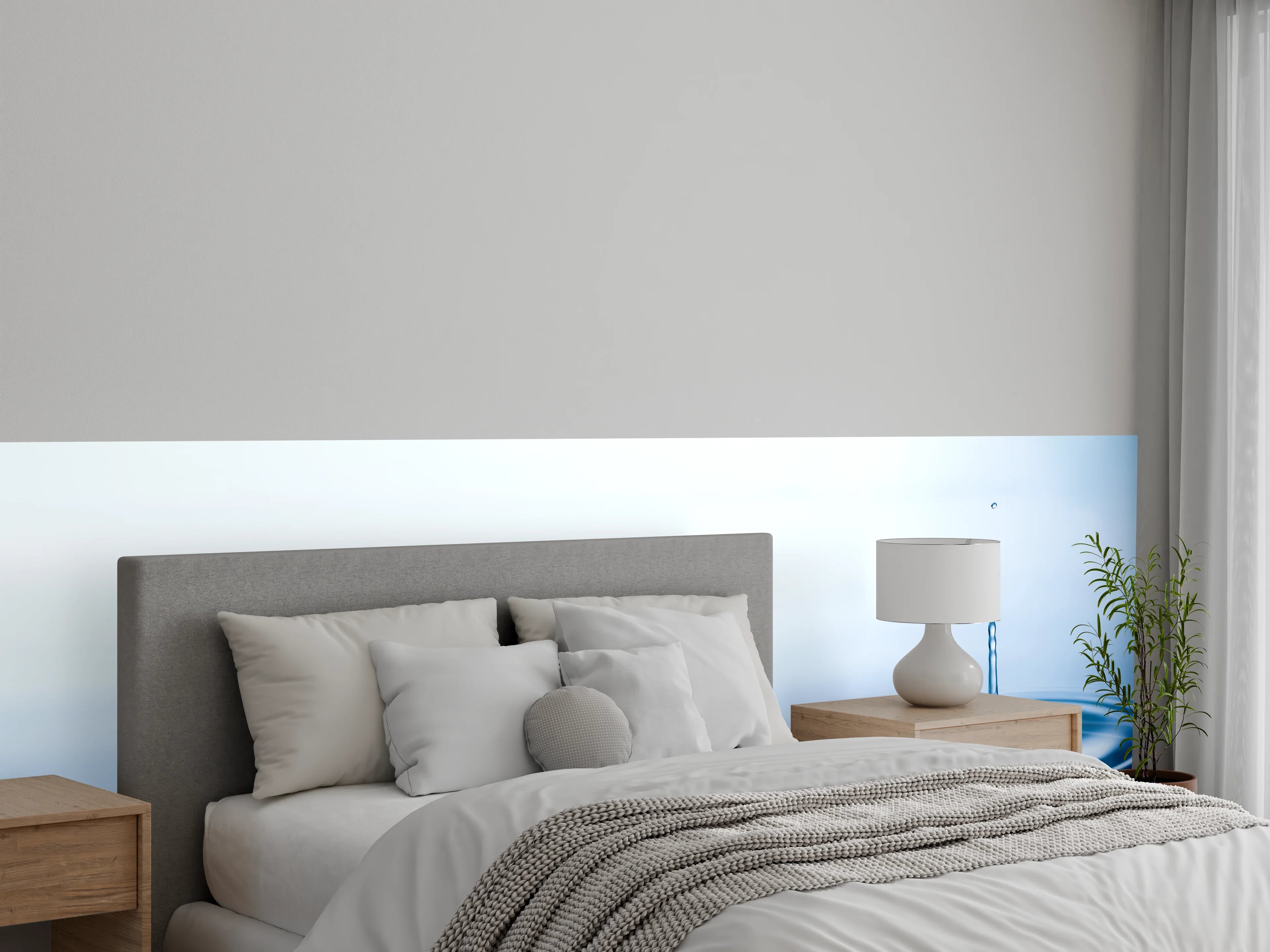 Wandverkleidung Schlafzimmer - Plätschern der fallenden Wassertropfen