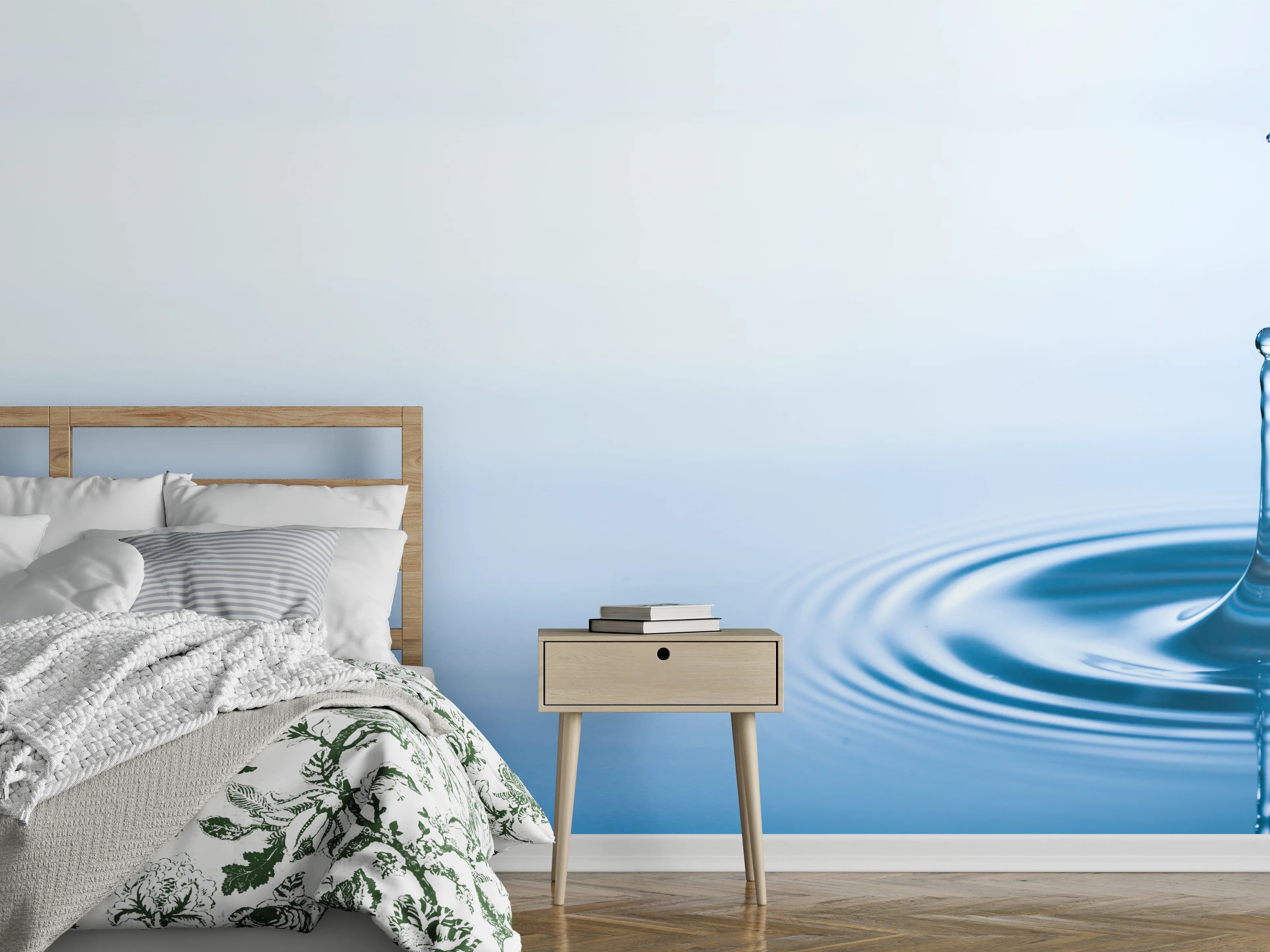 Wandverkleidung Schlafzimmer - Plätschern der fallenden Wassertropfen
