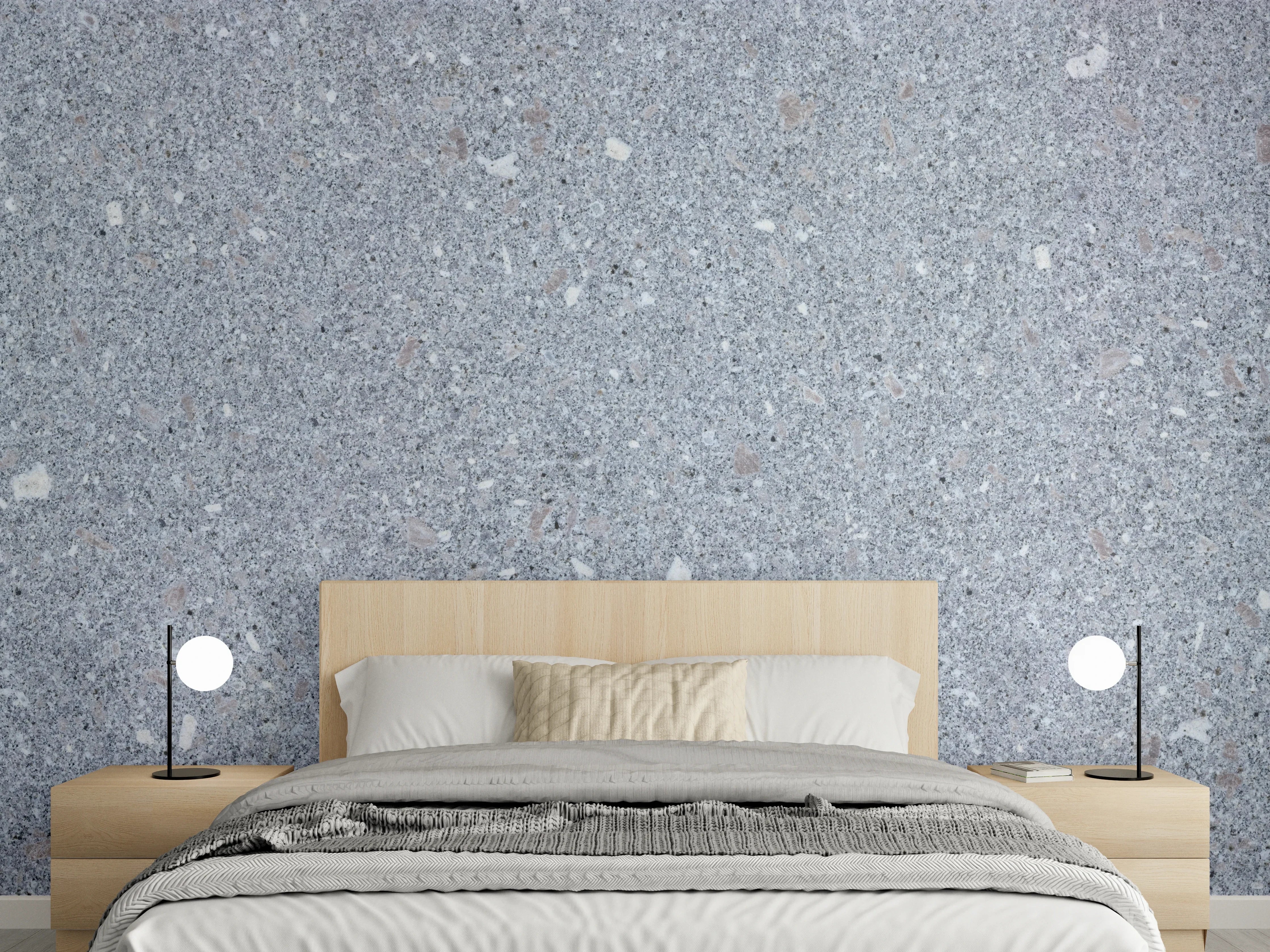 Wandverkleidung Schlafzimmer - Polierter Naturgranit