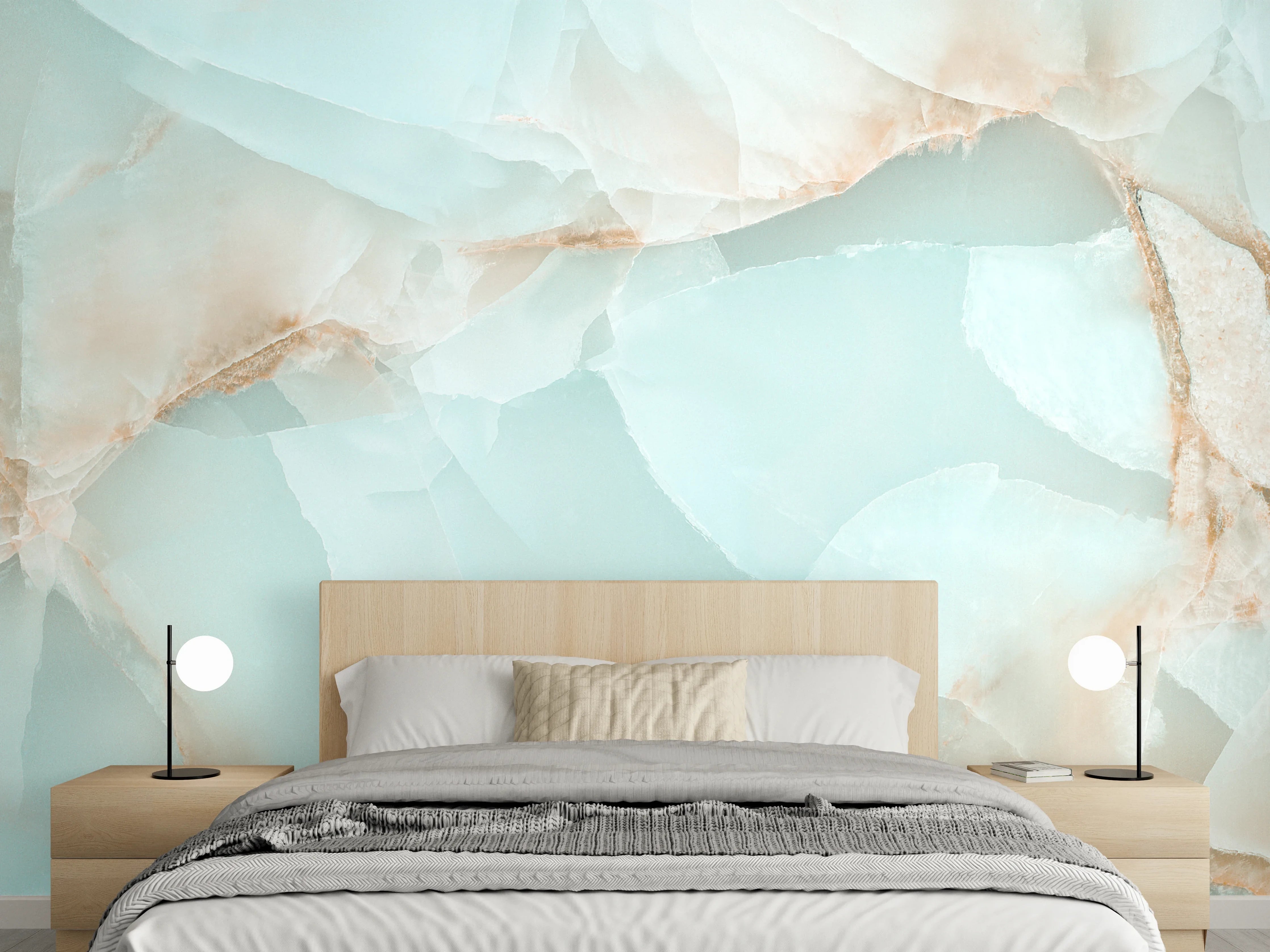 Wandverkleidung Schlafzimmer - Polierter Onyx-Marmor