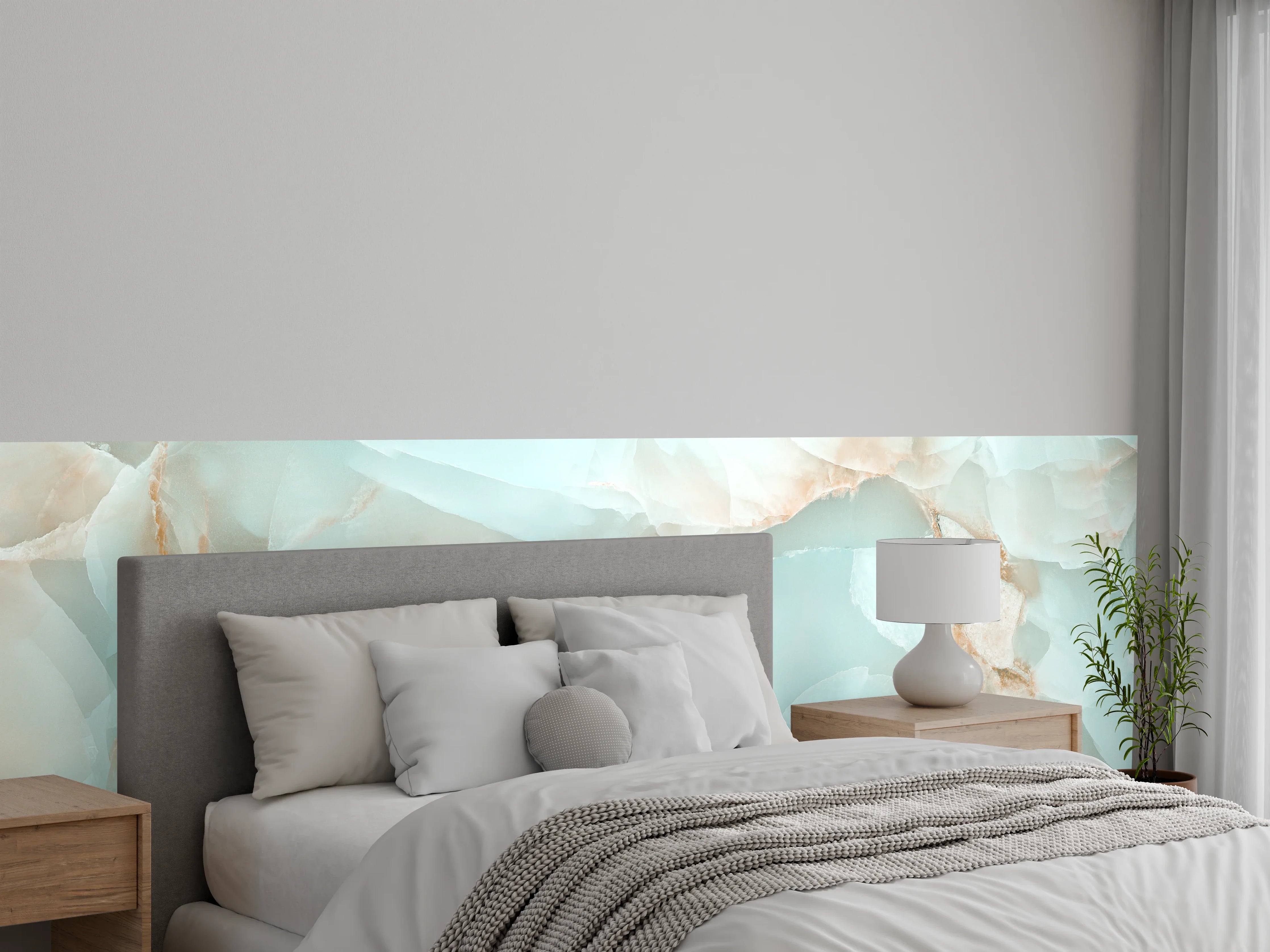 Wandverkleidung Schlafzimmer - Polierter Onyx-Marmor