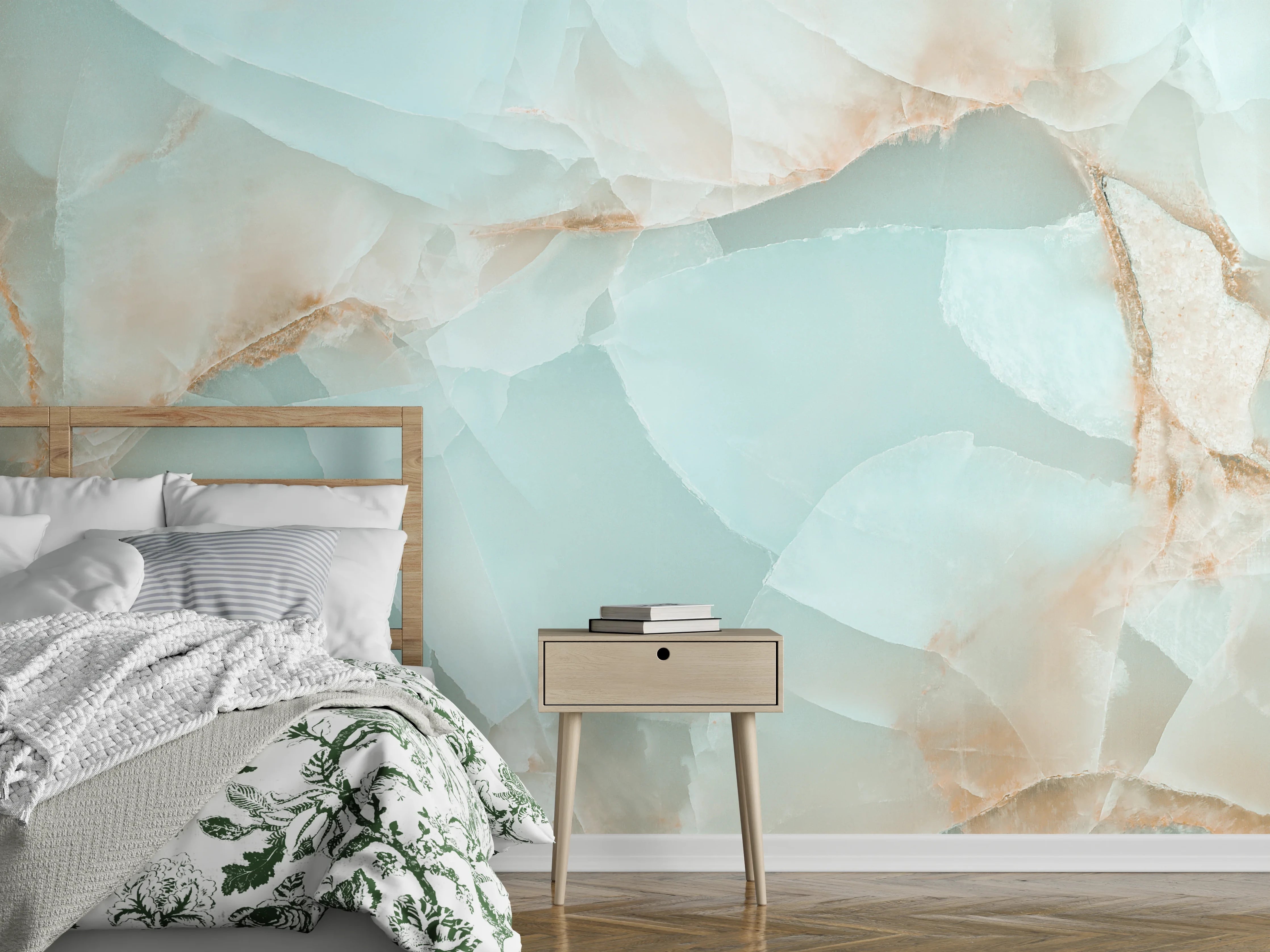 Wandverkleidung Schlafzimmer - Polierter Onyx-Marmor