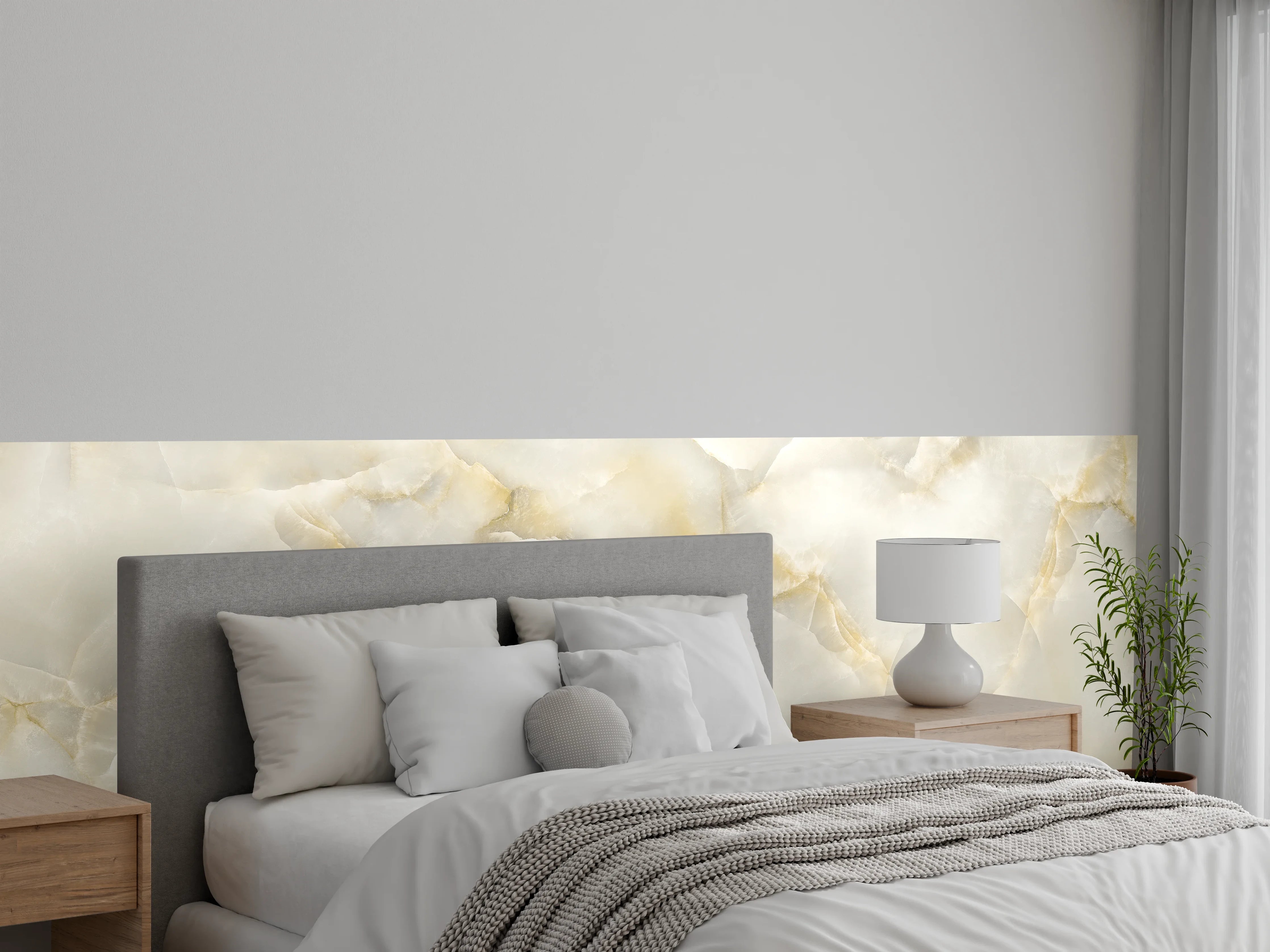 Wandverkleidung Schlafzimmer - Polierter Terazzo Steinboden