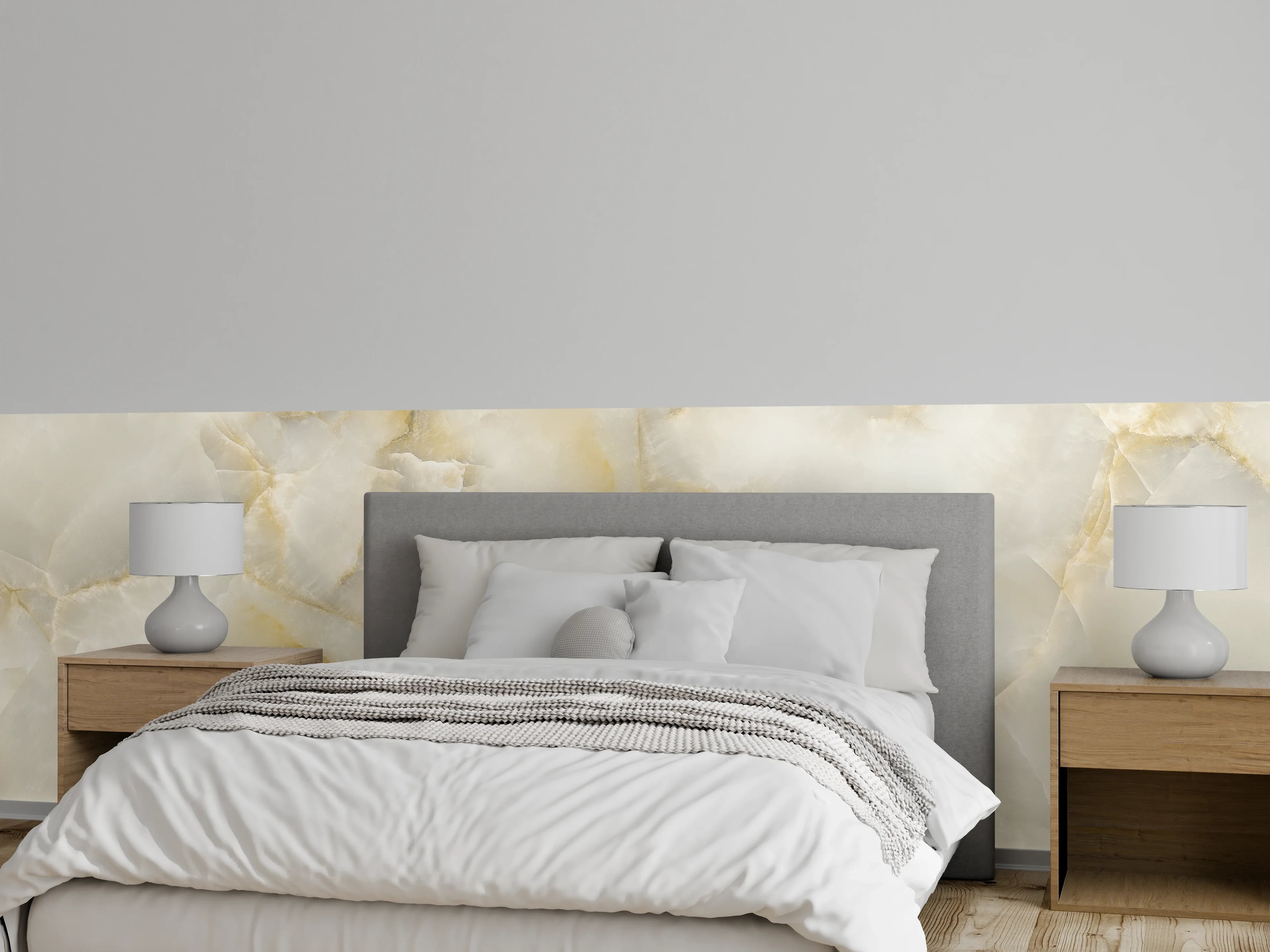Wandverkleidung Schlafzimmer - Polierter Terazzo Steinboden