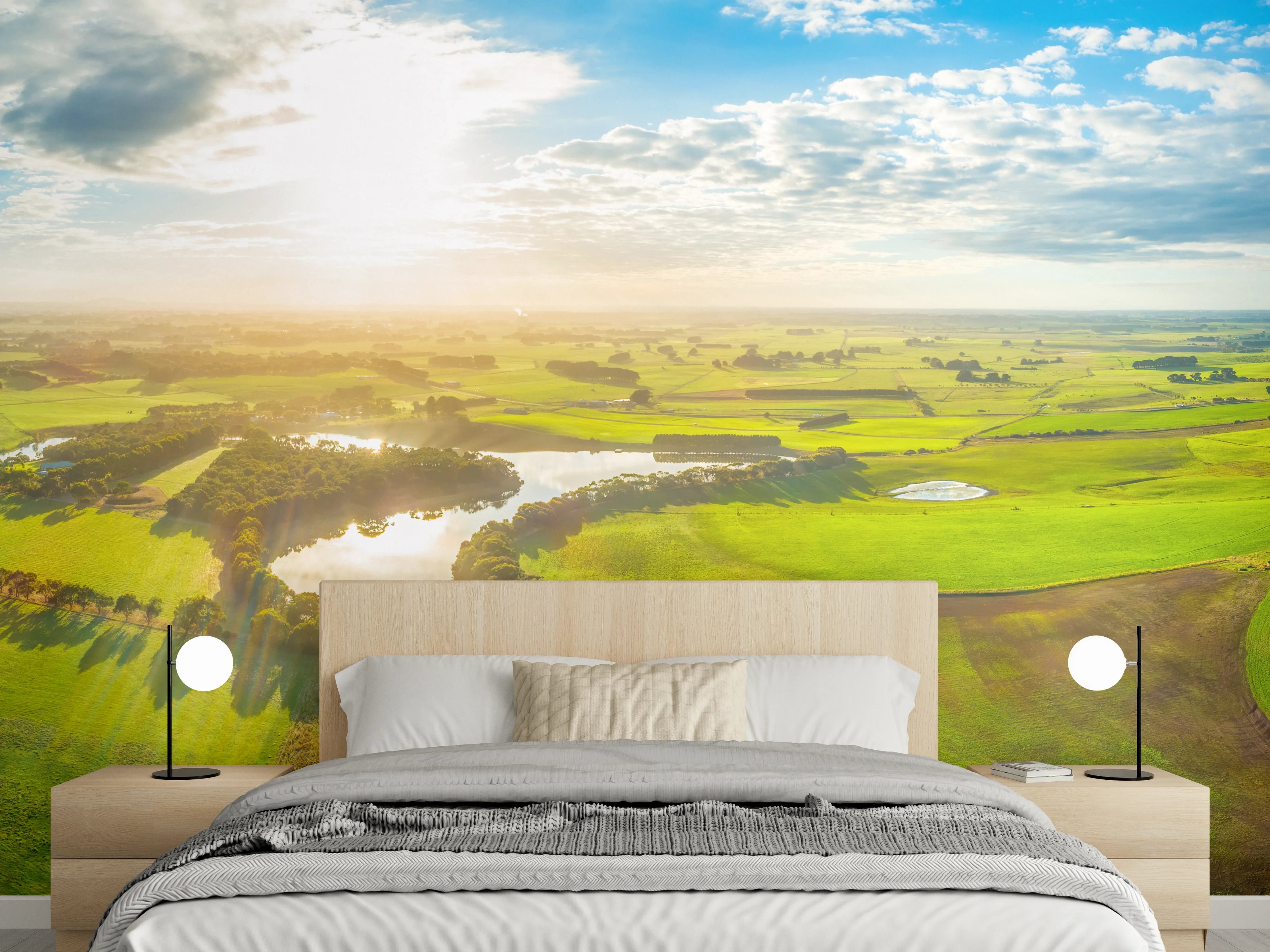 Wandverkleidung Schlafzimmer - Ponorama Hokins River