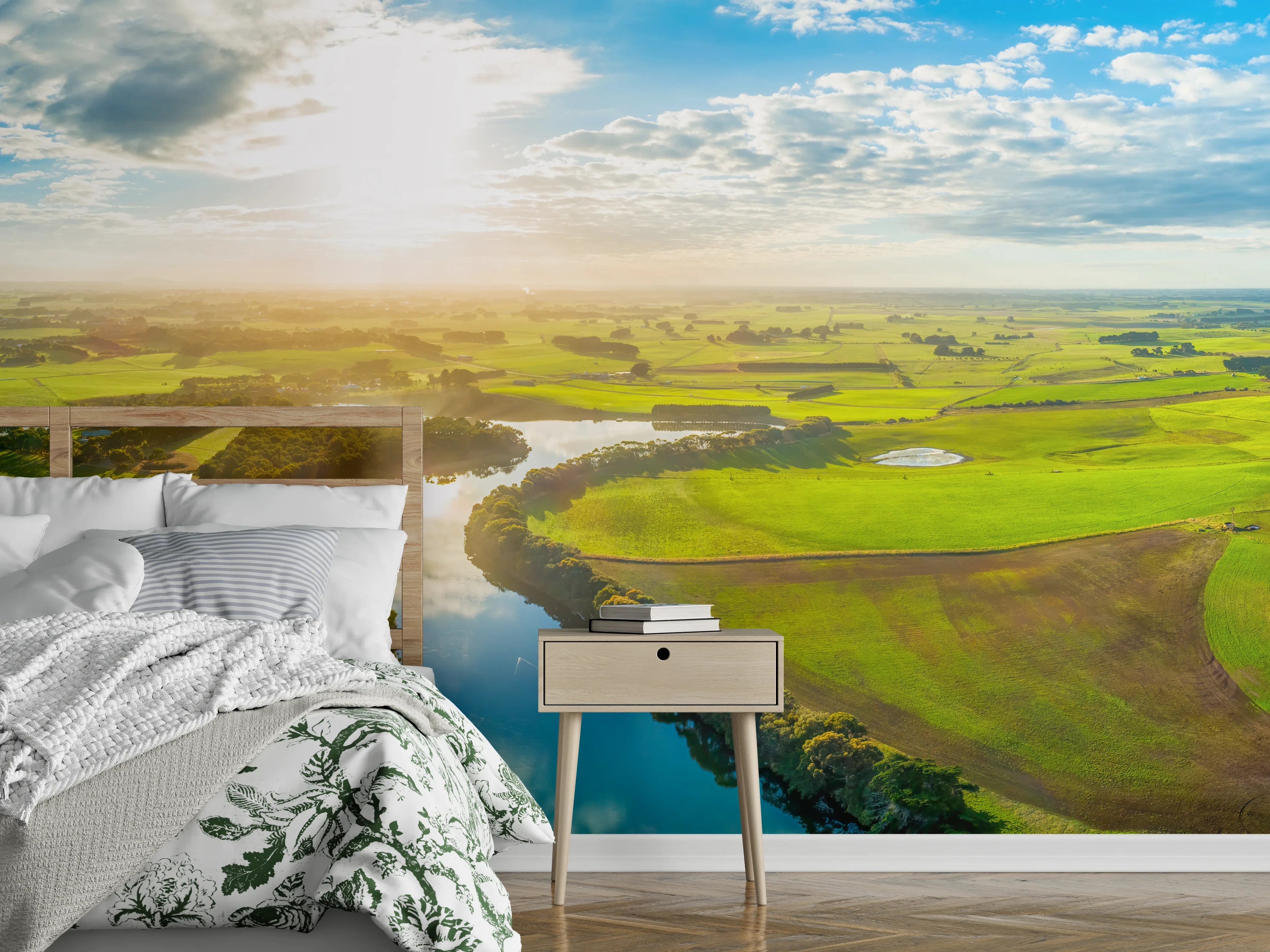 Wandverkleidung Schlafzimmer - Ponorama Hokins River