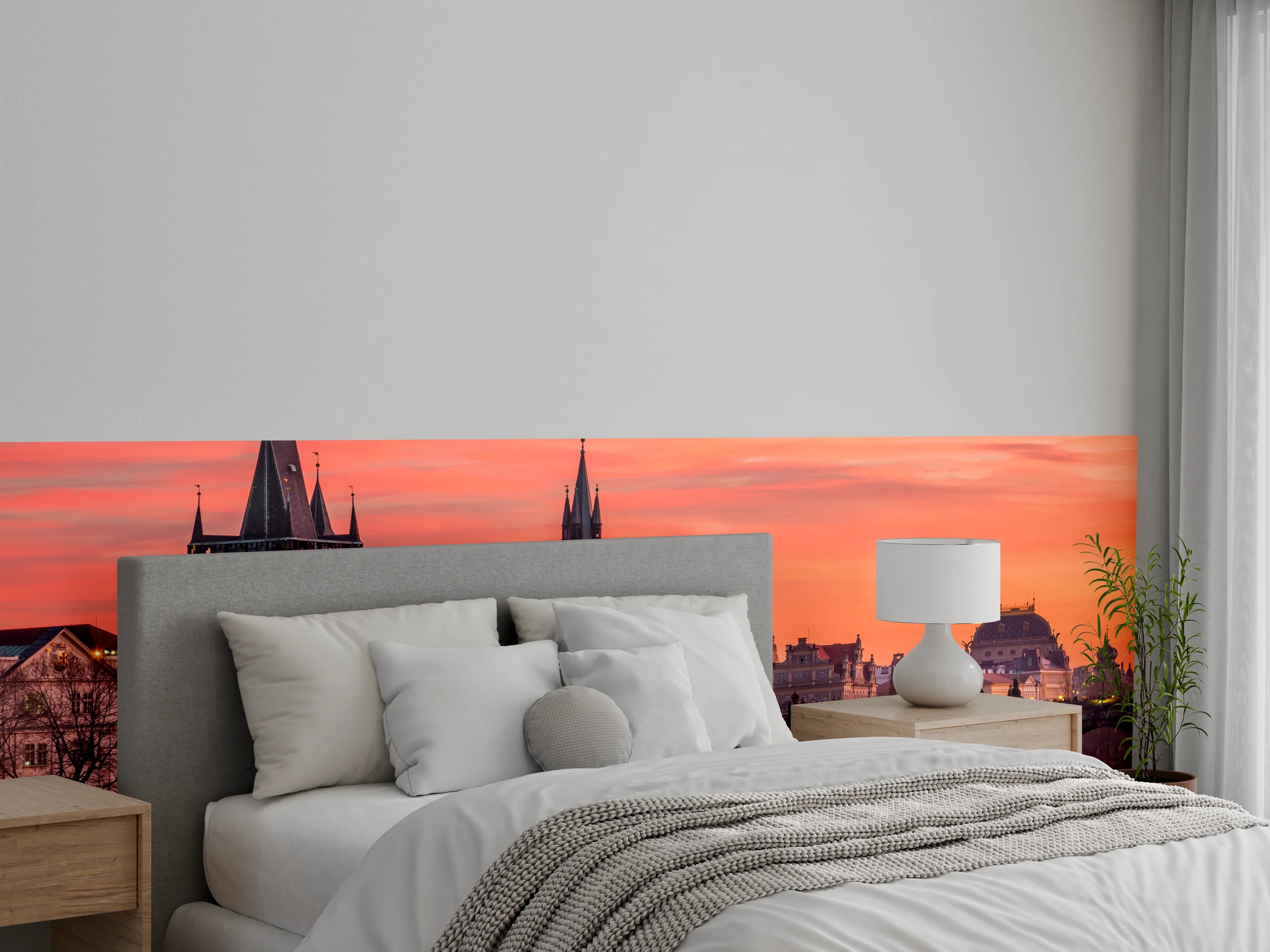 Wandverkleidung Schlafzimmer - Prager Altstadt bei Sonnenuntergang