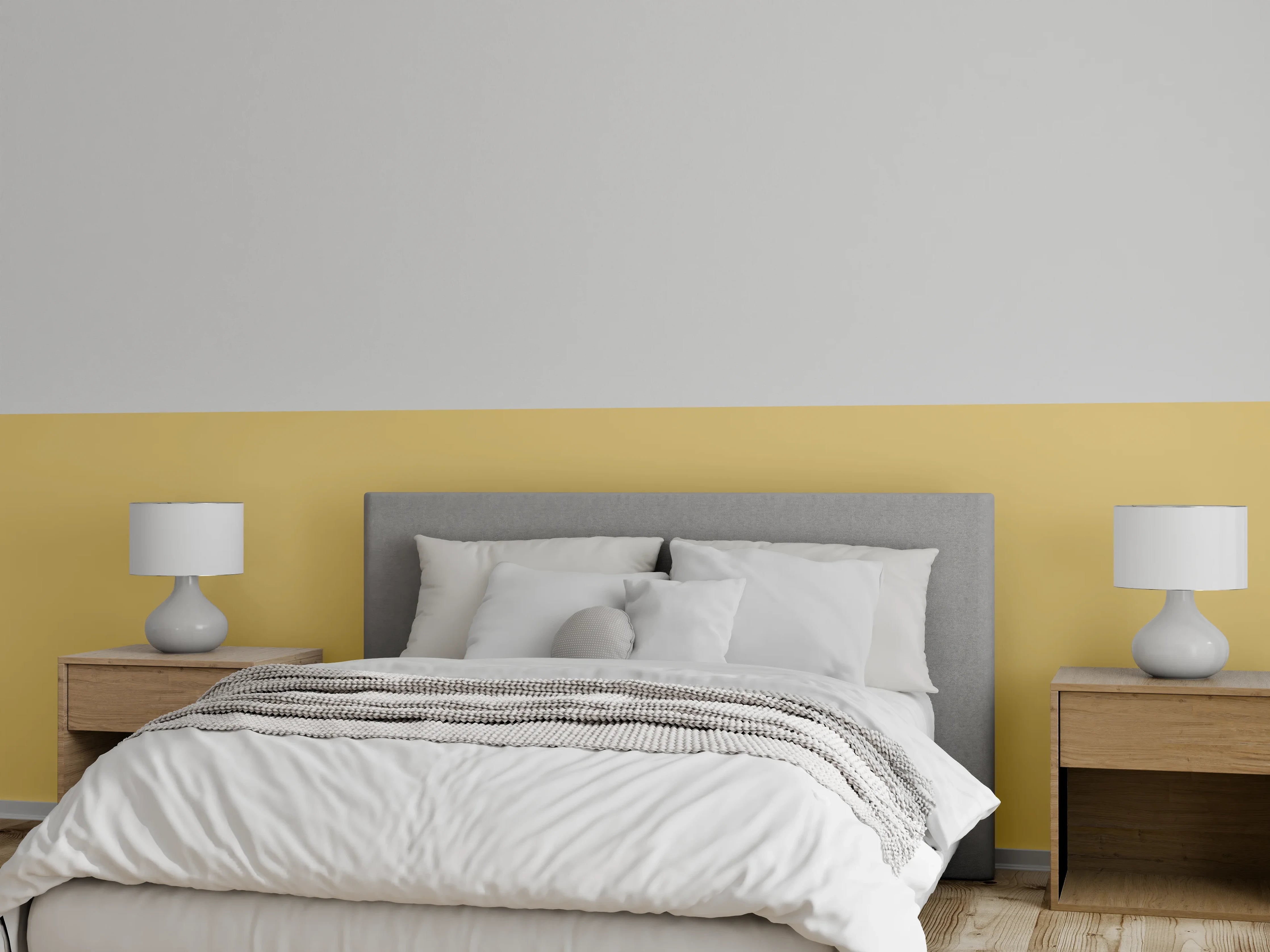 Wandverkleidung Schlafzimmer - RAL 1002 (Sandgelb)