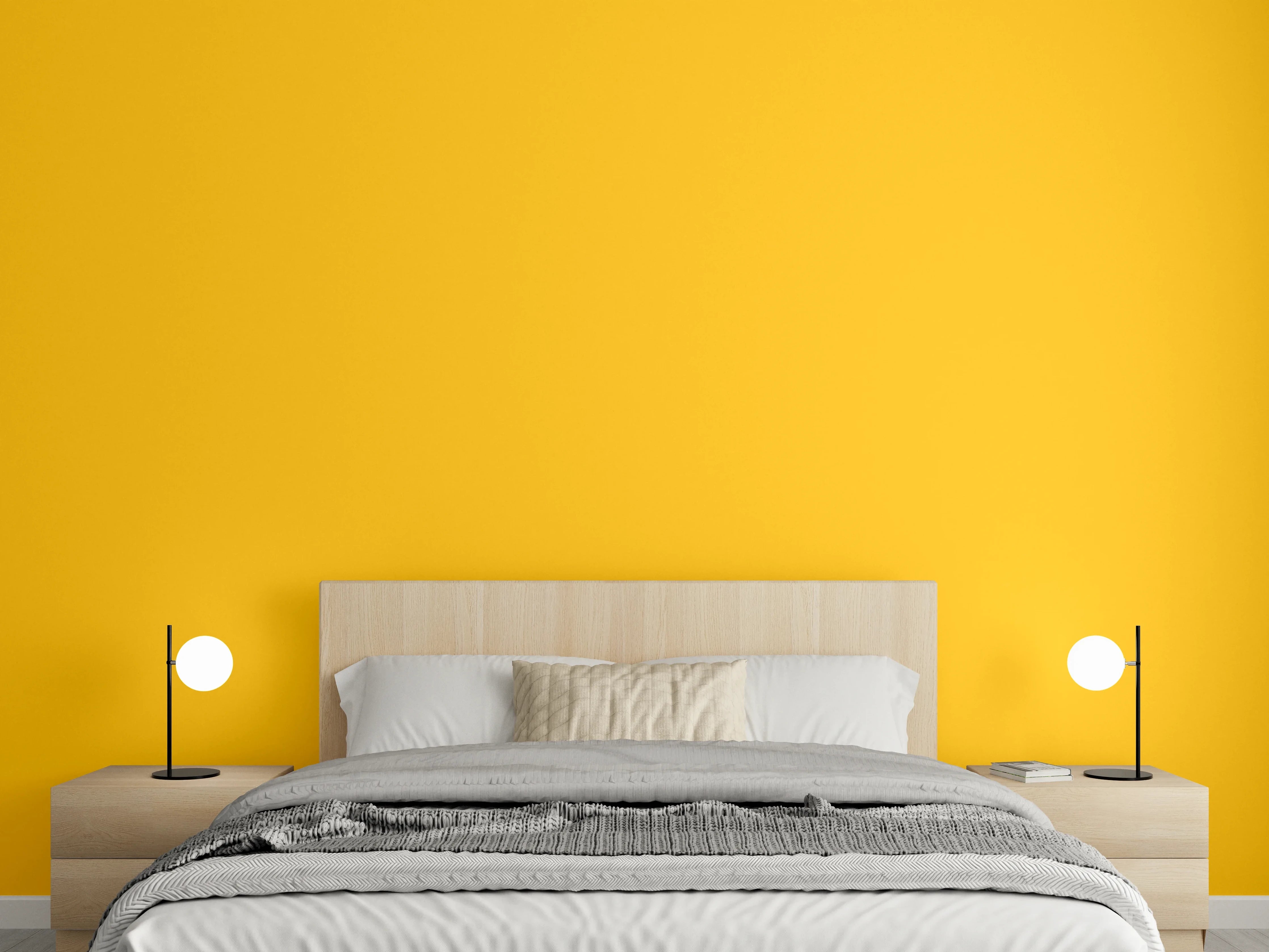Wandverkleidung Schlafzimmer - RAL 1003 (Signalgelb)