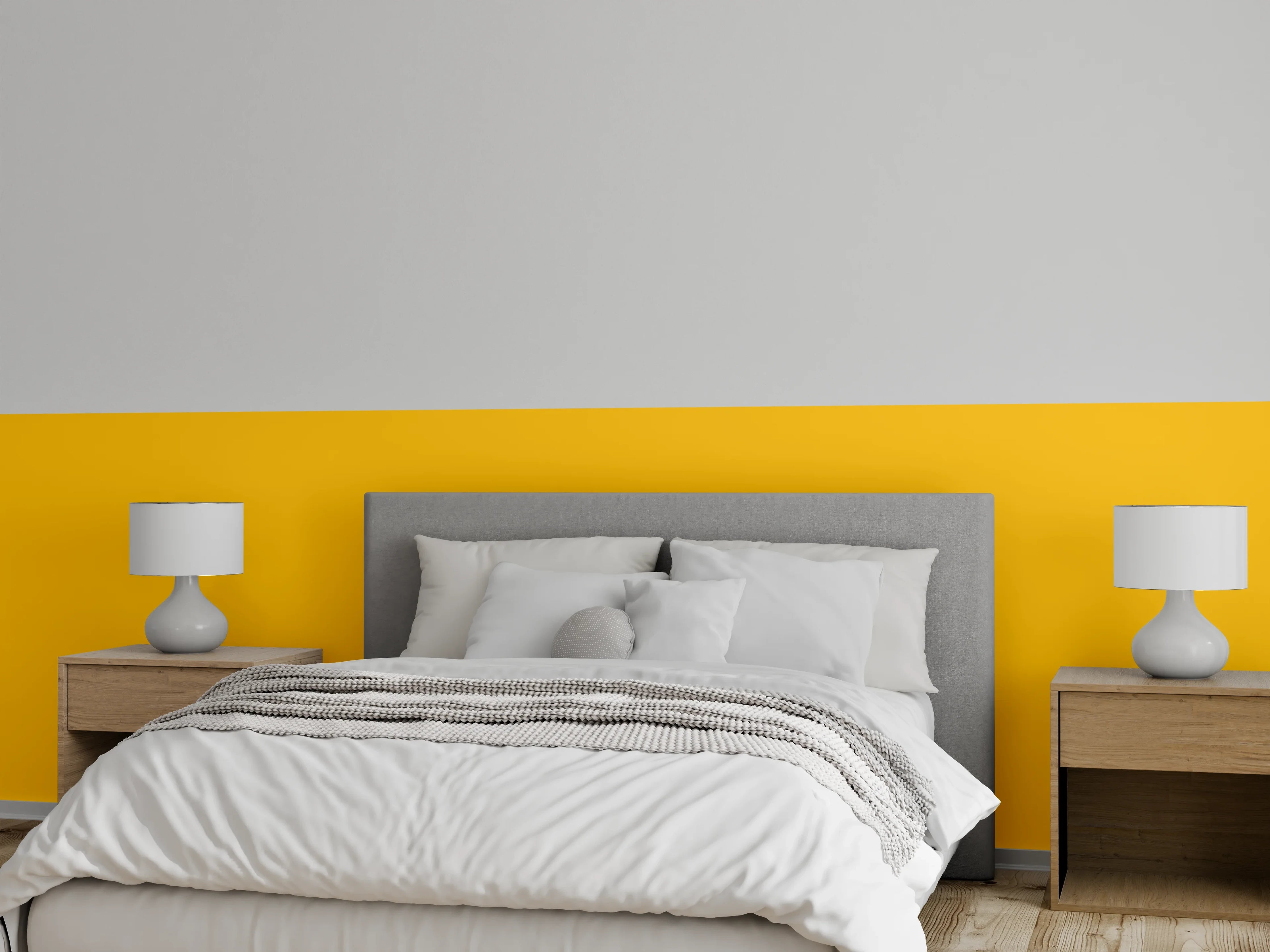Wandverkleidung Schlafzimmer - RAL 1003 (Signalgelb)