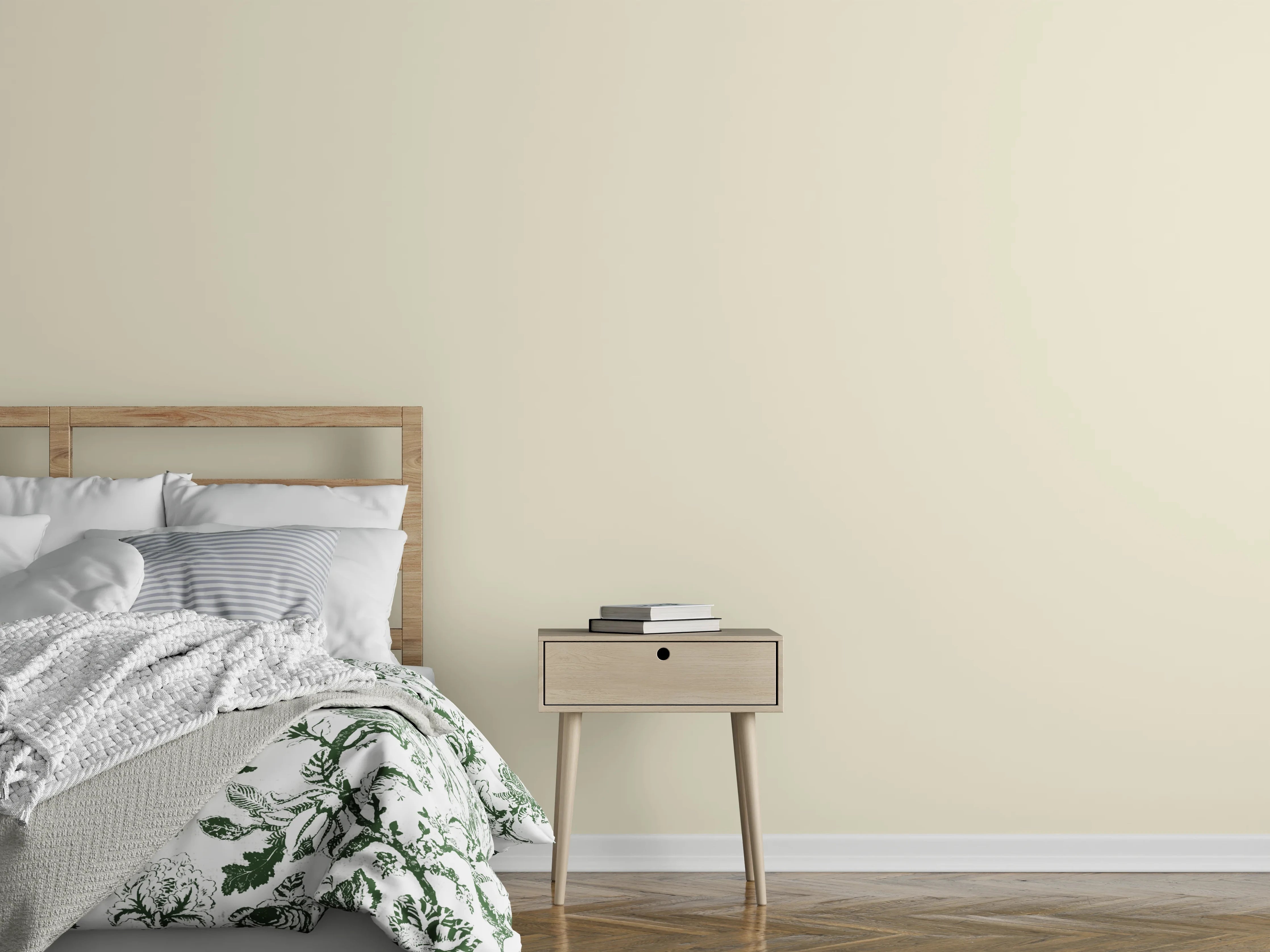 Wandverkleidung Schlafzimmer - RAL 1013 (Austernweiß)