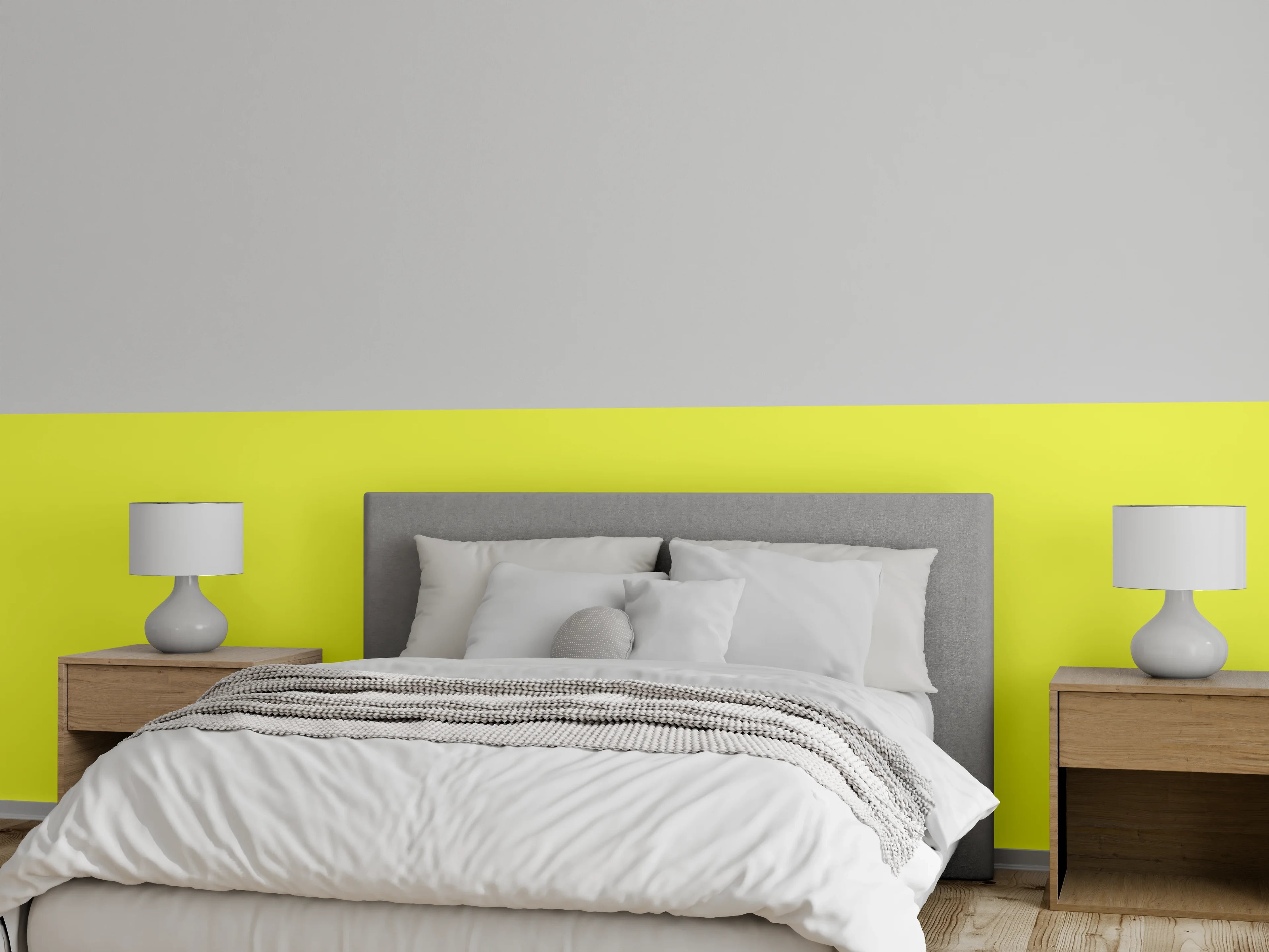 Wandverkleidung Schlafzimmer - RAL 1016 (Schwefelgelb)